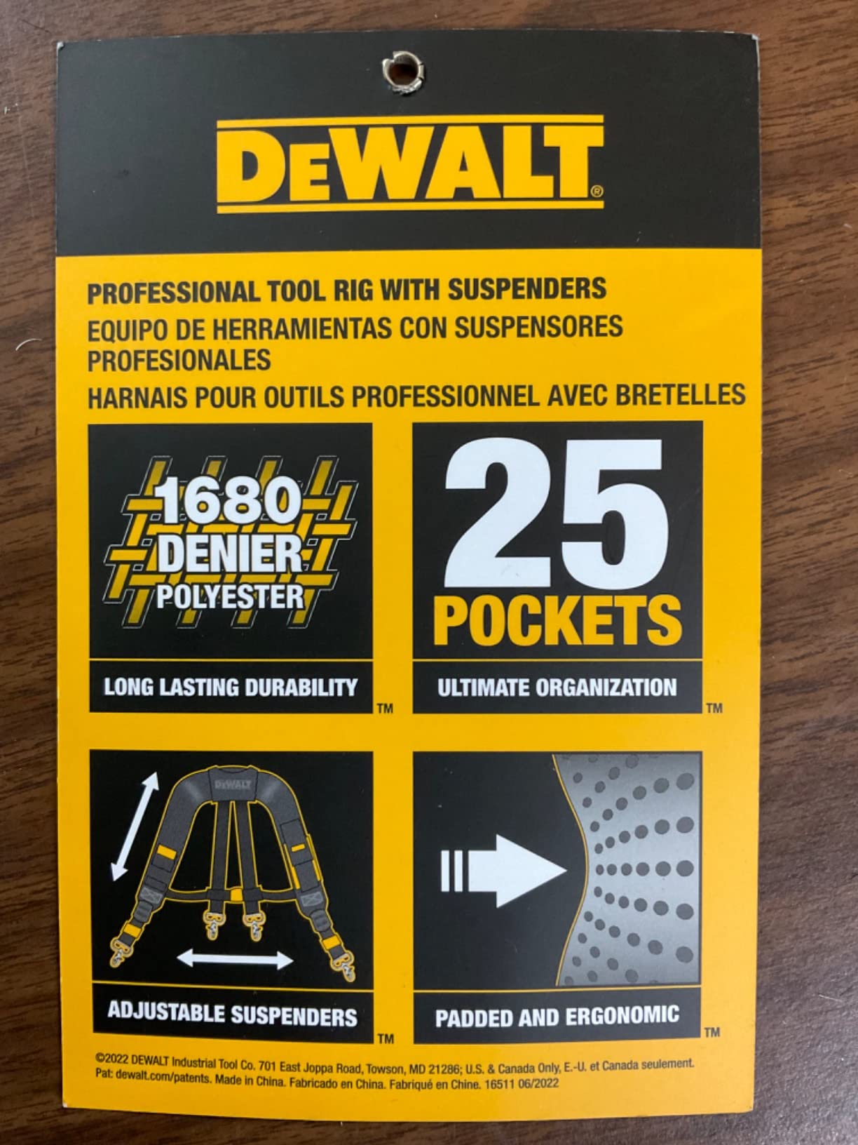 DEWALT Professional Tool Belt Organizer With Suspenders and 25 Pockets, Heavy Duty Construction (DWST540602) customer photo 1