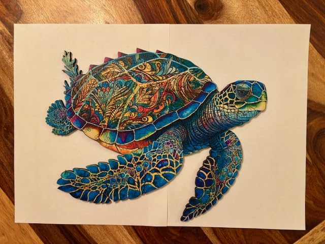 MYS Aurora Wooden Puzzles, Dolphin Jigsaw Puzzles 900 Pieces | Unique Shaped Wooden Puzzles for Adults and Kids, Family Game 23.3x22.5 Inch customer photo 2