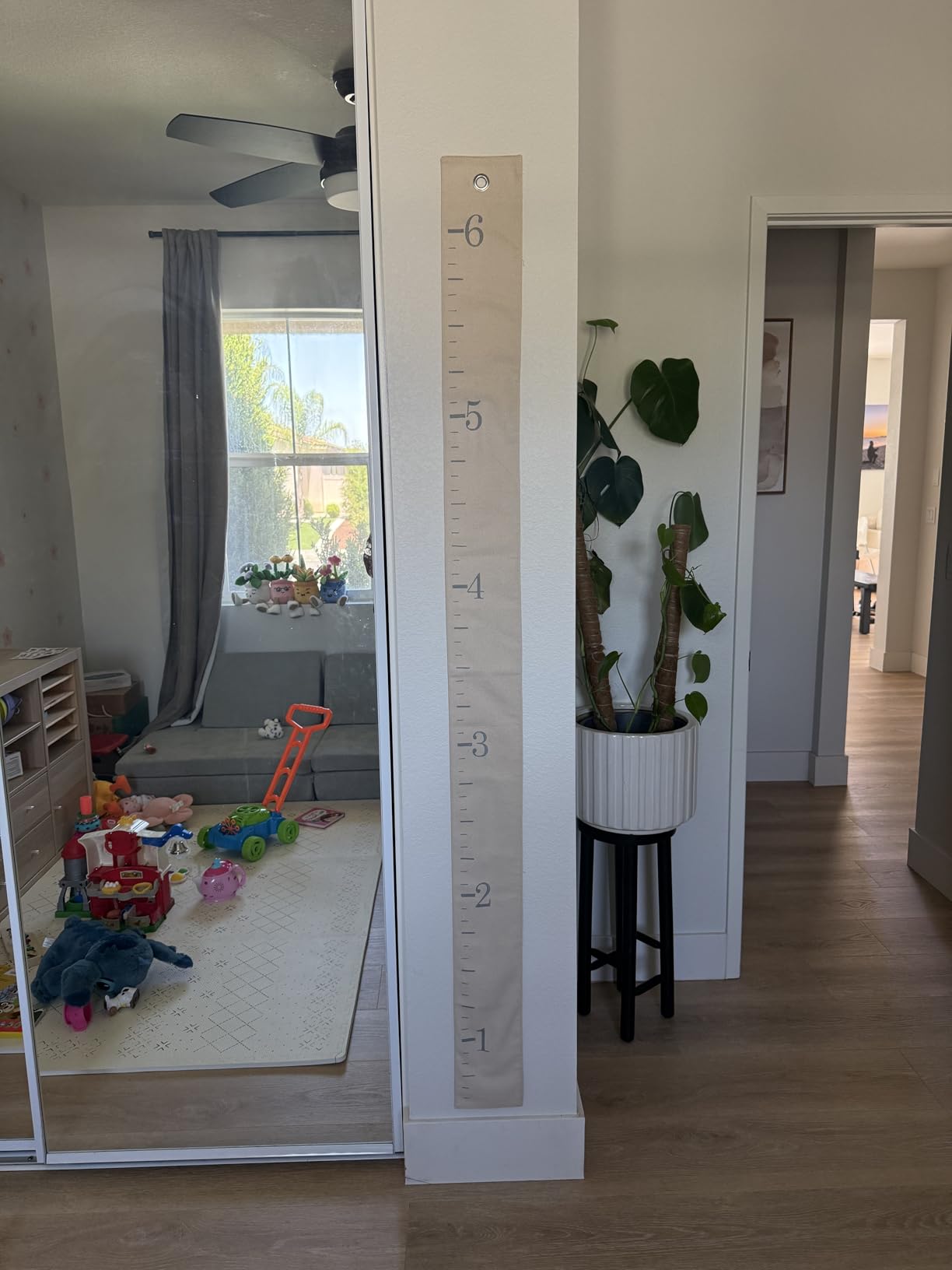 Growth Chart for Wall - Canvas Fabric Natural Color - Big Brother Big Sister Gift Children Height Chart Measure Childs Growth Kids Room Decor Nursery Wall Ruler and Pen customer photo 2