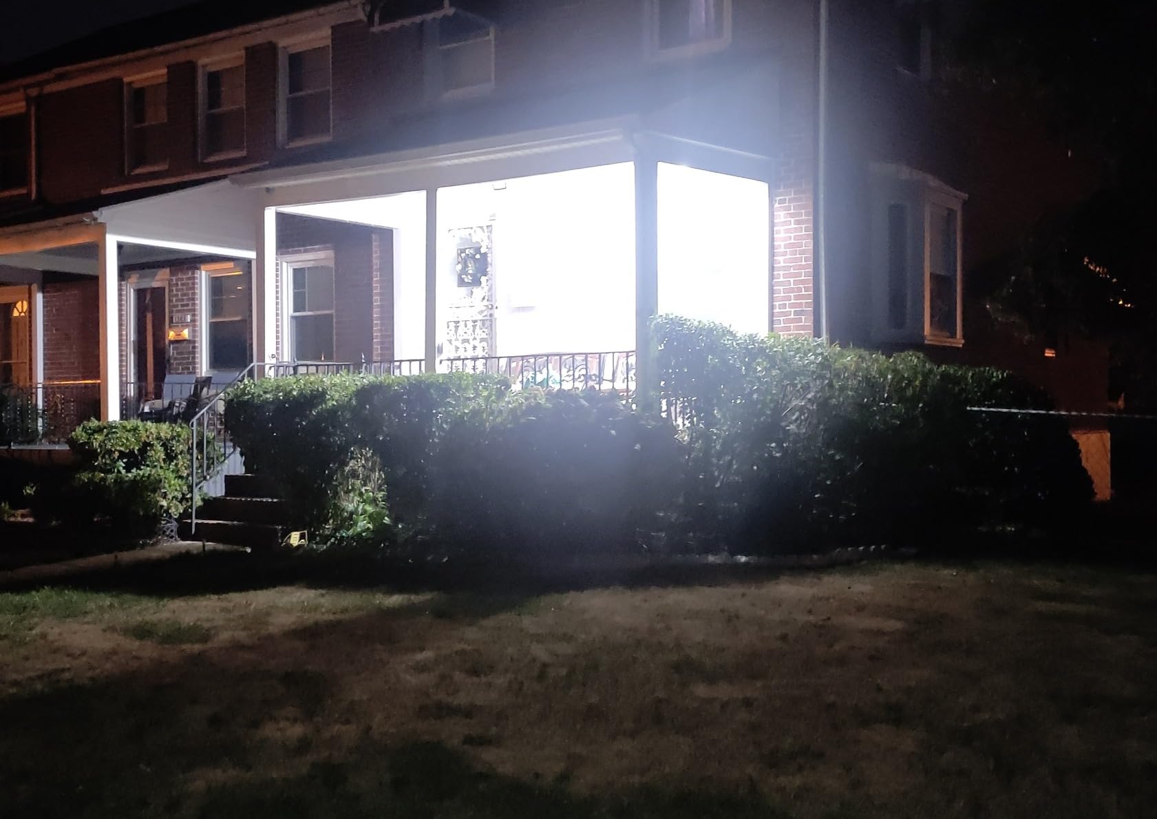 SANSI Upgraded 25W 3000LM Motion Sensor Outdoor Lights, Security Light, 5000K Dusk to Dawn Flood Lights Outdoor, 320 Wide Angle, 4 Modes, IP65, Super Bright Wired Not Solar, Garage Yard Patio customer photo 2
