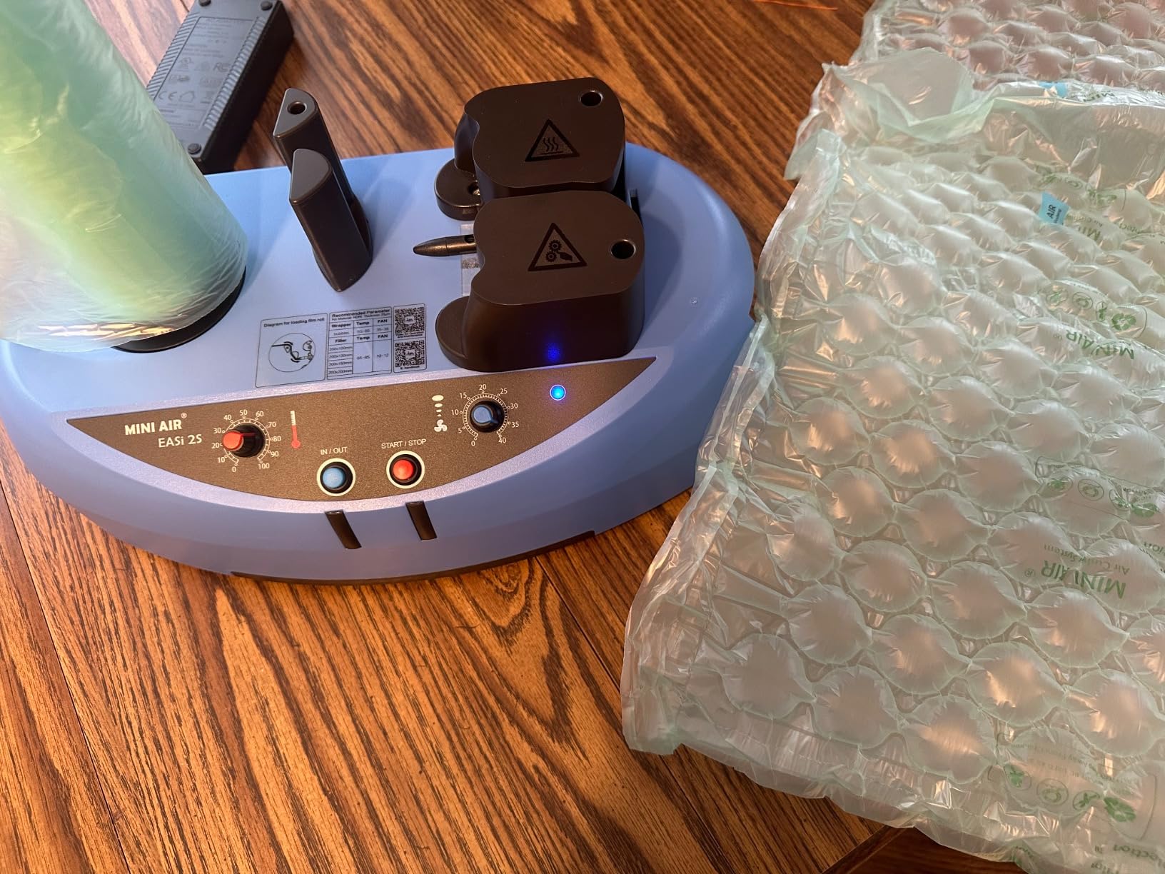 Mini Air EA2S Air Cushion Machine, Air Pillows Maker, Bubble Wrap Machine, Air Pillow Packaging Machine with 2 Free 164 ft/50m Test Film Roll for Package and Product Shipment Protection customer photo 2