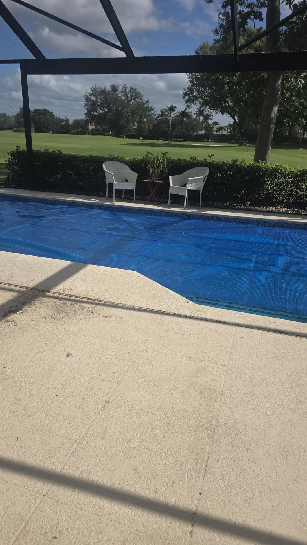 SunHeater Pool Solar Blanket - Heavy Duty Rectangular Thermal Cover with Bubbles - Heat Transfer Solar Pool Heater for In-Ground Swimming Pools - Durable 12 Mil Thick Polyethylene - 16' x 32' Feet customer photo 1