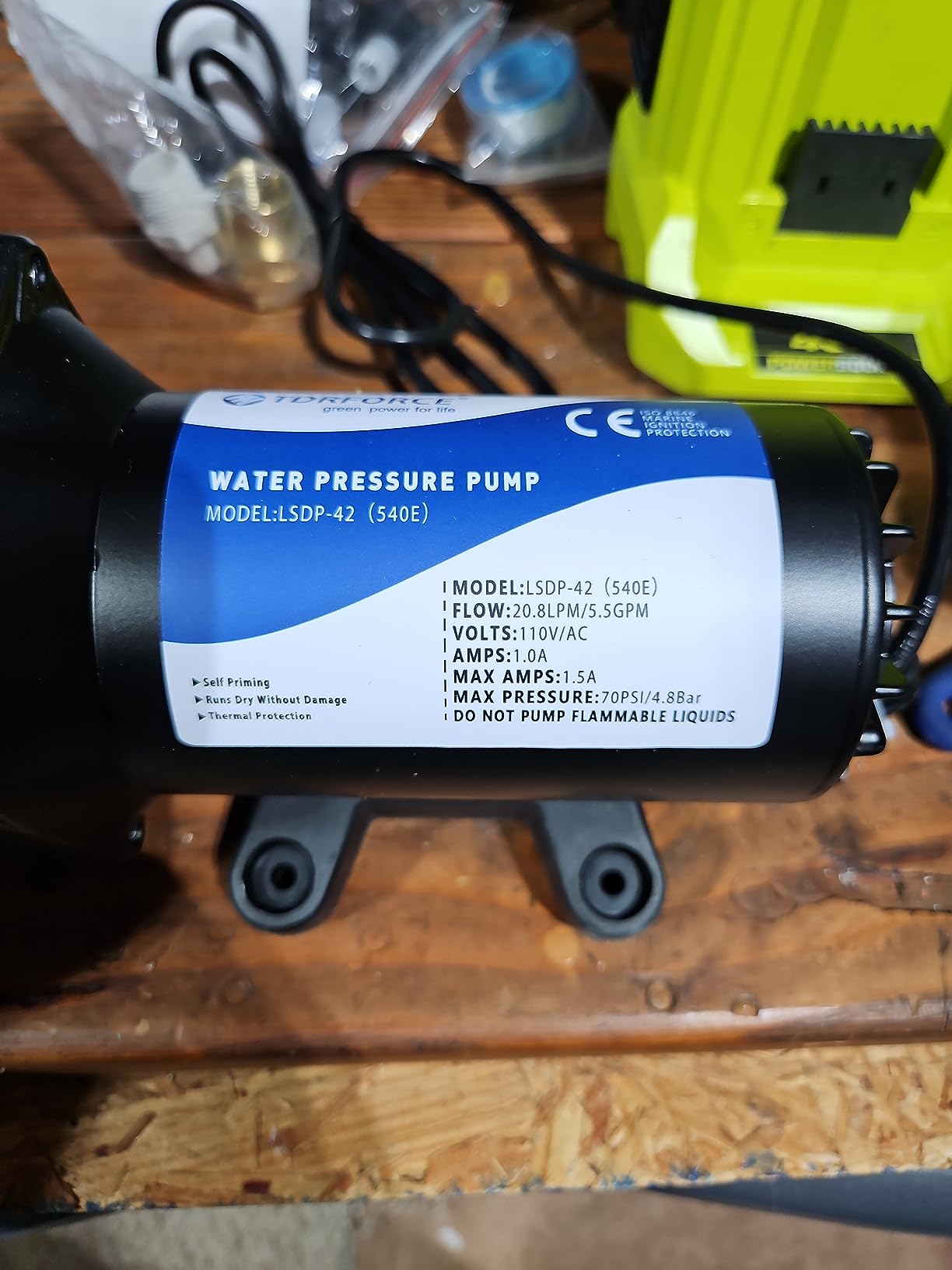 110V AC Water Pressure Booster Pump, 5.5 GPM 75 PSI Diaphragm Transfer Pump with Automatic Pressure Switch, Quiet Self-Priming Pump for RV, Home, Garden Hose & Irrigation customer photo 1