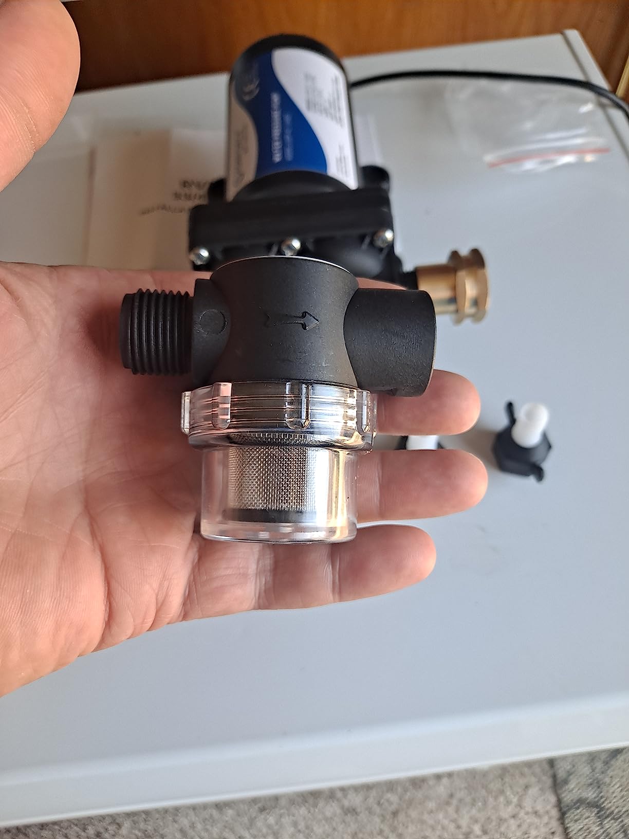 110V AC Water Pressure Booster Pump, 5.5 GPM 75 PSI Diaphragm Transfer Pump with Automatic Pressure Switch, Quiet Self-Priming Pump for RV, Home, Garden Hose & Irrigation customer photo 2