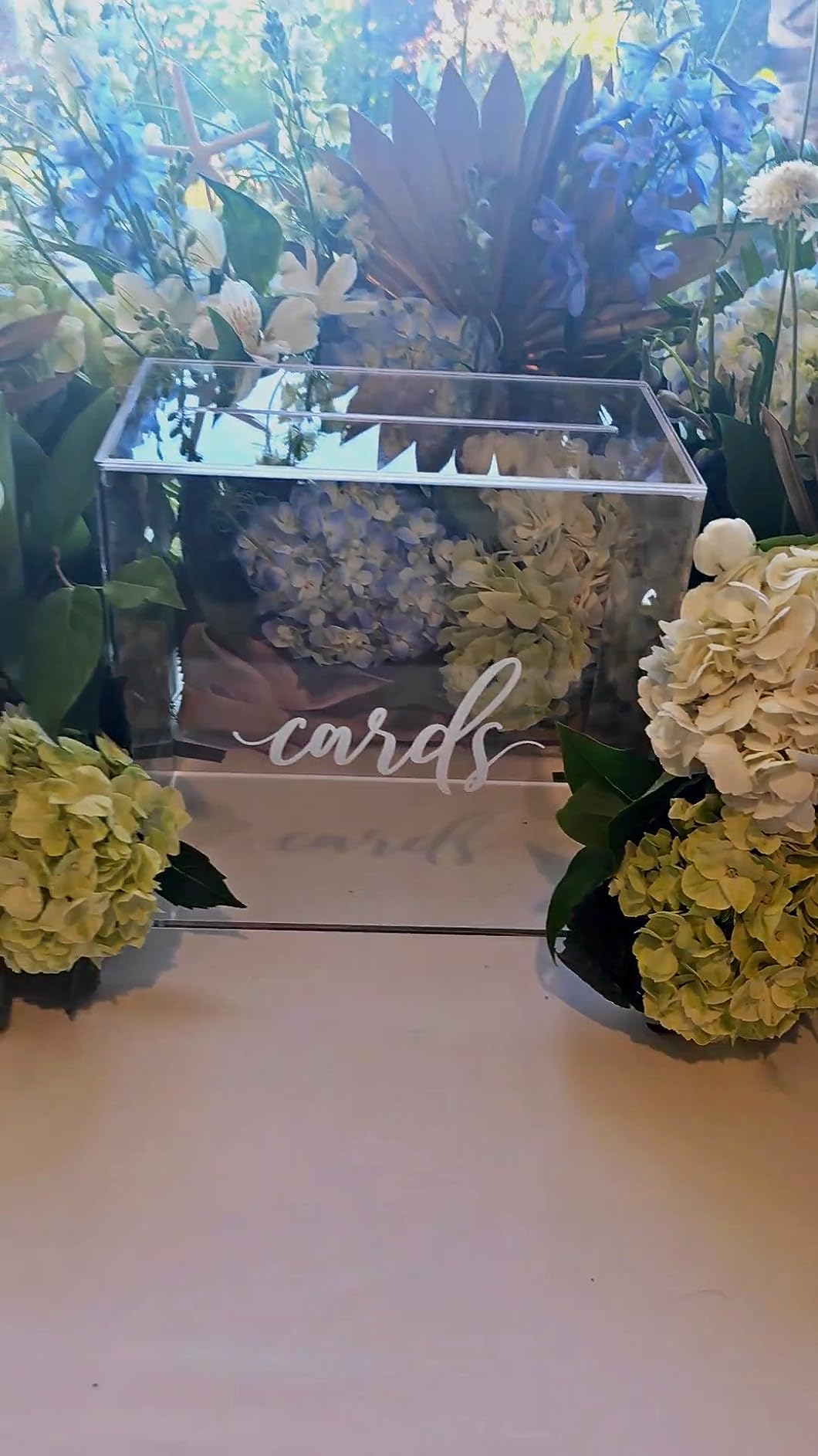 Hooqict Clear Acrylic Wedding Card Box with Slot Large Blank Gift Card Boxes for Reception, Party, Wishing Well customer photo 1