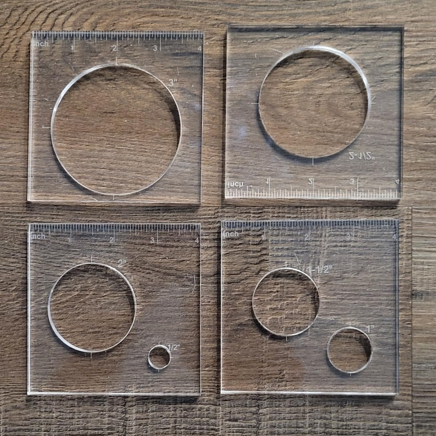Router Jig Template Circle Inlay Templates 4'' Decorative Tools Router Template for Woodworking (4 pcs Circle Inlay Templates) customer photo 1