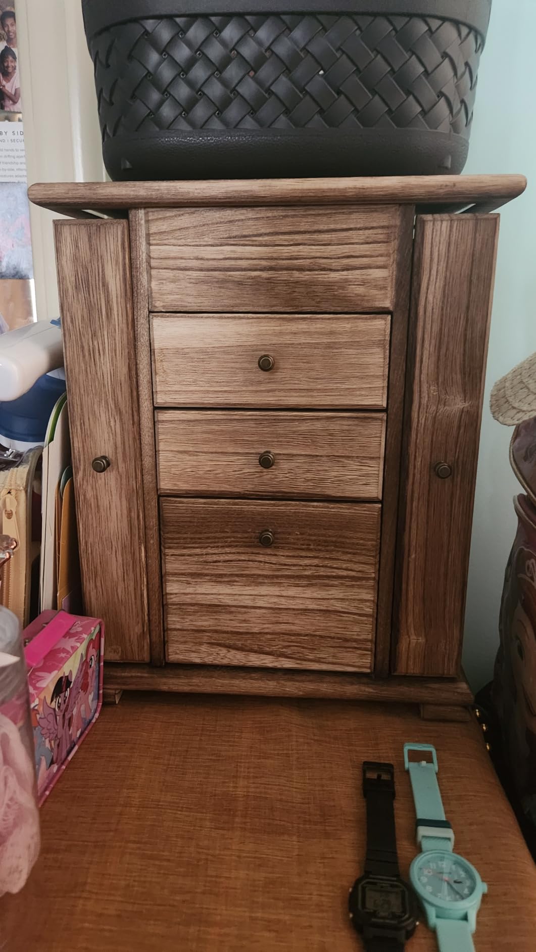 Emfogo Standing Jewelry Armoire, 7 Drawers & 2 Side Doors Jewelry Amoire Cabinet Standing with Top Flip Makeup Mirror, Jewelry Chest Jewelry Boxes customer photo 2