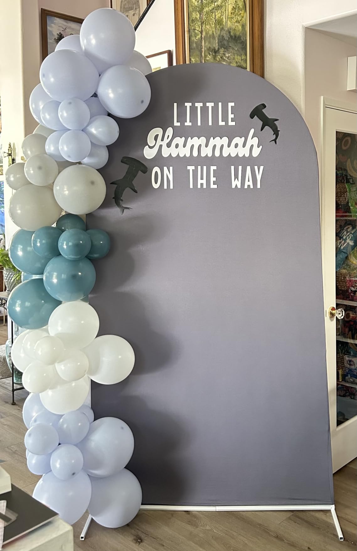 Fomcet Metal Arch Backdrop Stand White 7.2ft, 6.6ft, 6ft Wedding Arch Stand | Backdrop Arch Stand Balloon Arched Frame for Ceremony Birthday Party Graduation Bridal Baby Shower Background Decoration customer photo 1