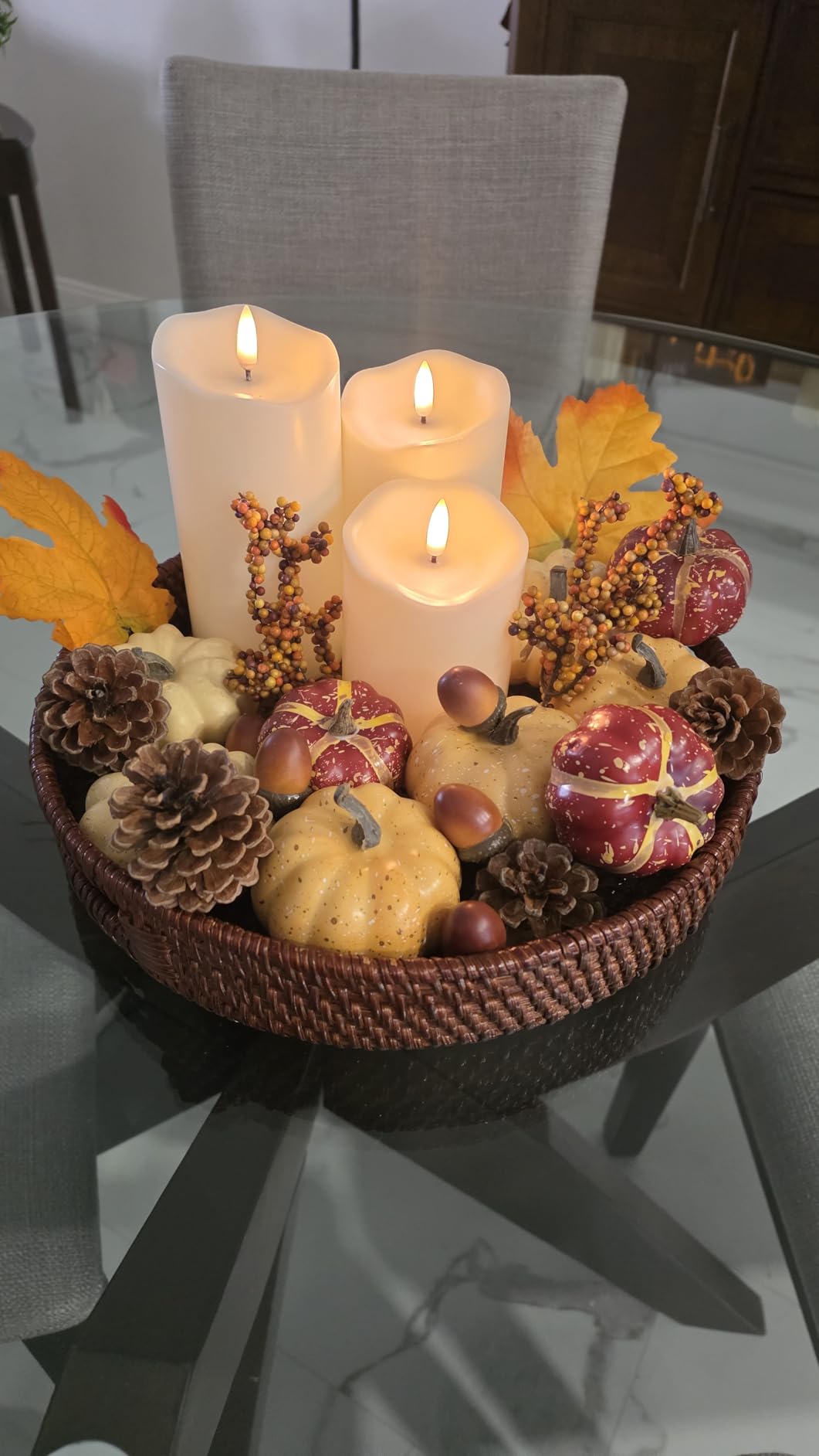 Artgar Pumpkin Decor, 8 PCS Halloween Pumpkin | Metal Cracked Design Foam Pumpkins for Fall Halloween Thanksgiving Harvest Home Mantel Tabletop Indoor Outdoor Decorations customer photo 1