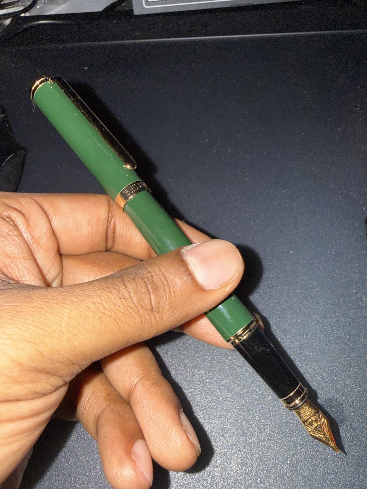 BEILUNER Blue Fountain Pen, Stunning Luxury Pens with 24K Gold Finish, Gorgeous 24K Gilded Nib (Fine), Trustworthy Pen Gift for Men&Women - Ink Converter - Elegant, Graduation, Nice Pen for Writing customer photo 1