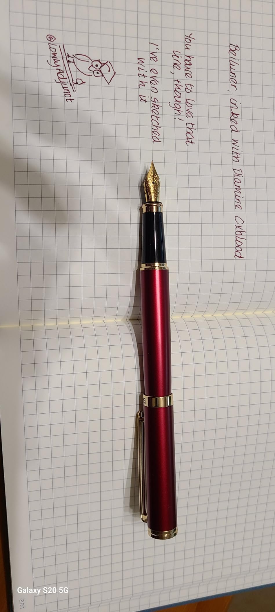 BEILUNER Blue Fountain Pen, Stunning Luxury Pens with 24K Gold Finish, Gorgeous 24K Gilded Nib (Fine), Trustworthy Pen Gift for Men&Women - Ink Converter - Elegant, Graduation, Nice Pen for Writing customer photo 2