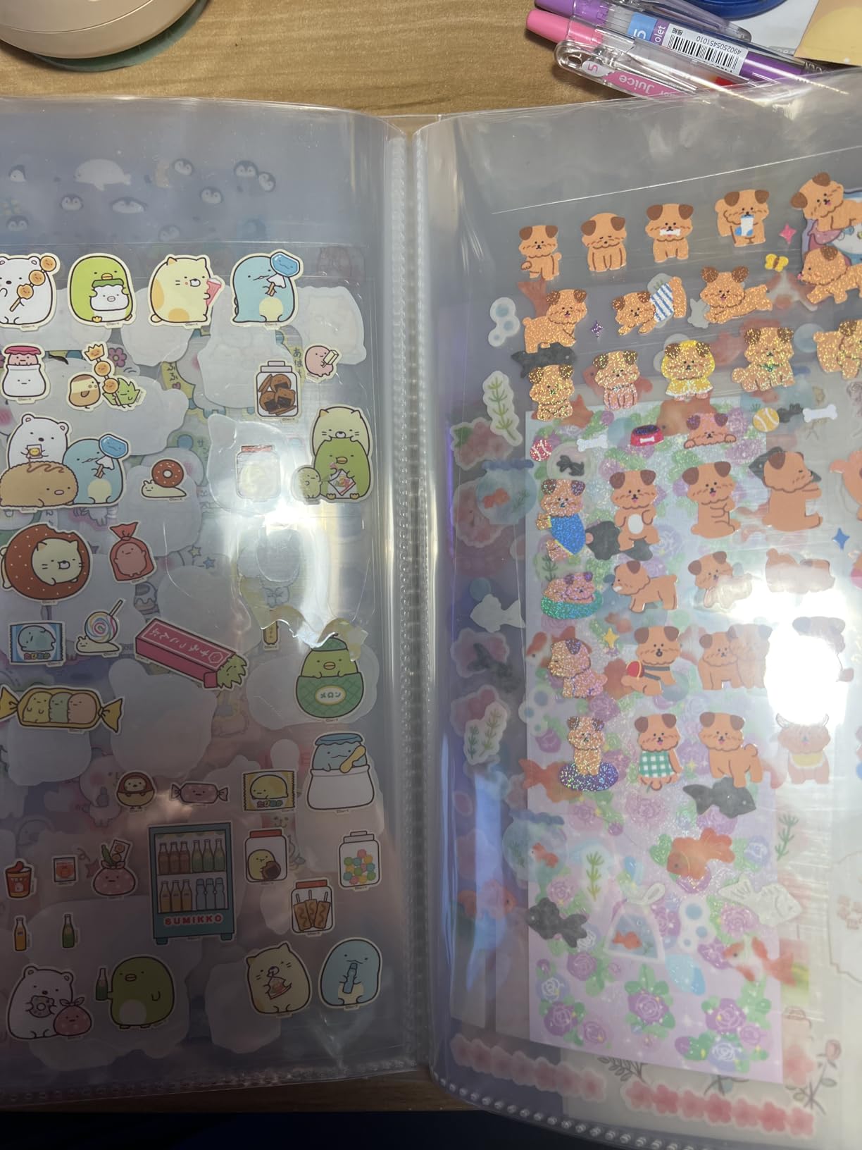 2 Pcs Sticker Storage Book, BetterJonny Large Clear Storage Book for Planner Scrapbook Stickers Organizer Binder 50 Page 4.8 x 9.7 Inch customer photo 2