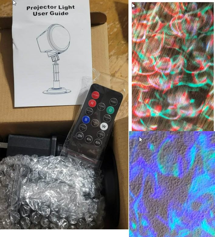 Laser Christmas Projector Lights Outdoor, Firefly Light Show for Trees, 3 Colors, RF Remote, Waterproof, Indoor Holiday Halloween Decoration, Christmas Gift, Wedding, Home Decor, Party, Garden customer photo 1