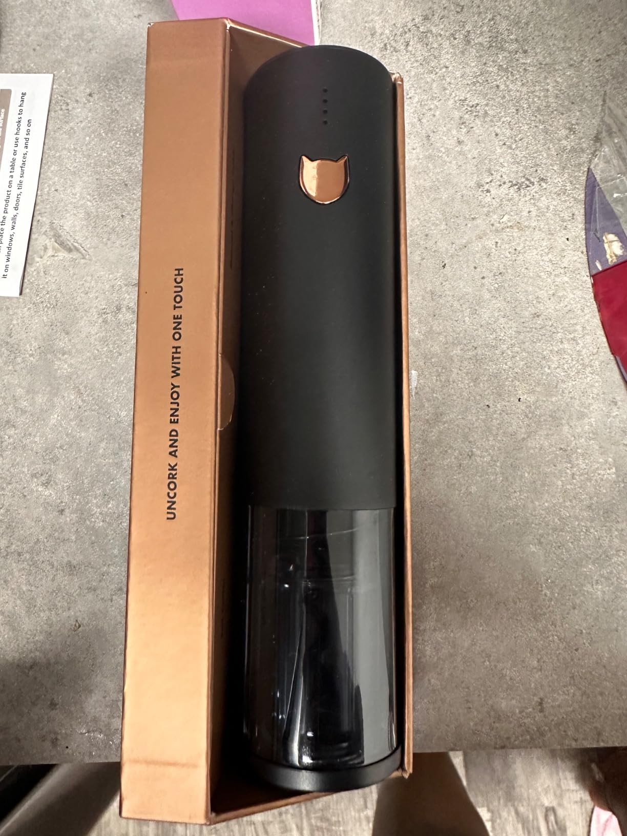 VINABON Electric Wine Opener - Updated 2026 One-Touch Automatic Wine Bottle Opener Corkscrew - Rechargeable (Up to 100 Bottles/Charge) with Foil Cutter Stand, LED Indicator customer photo 2