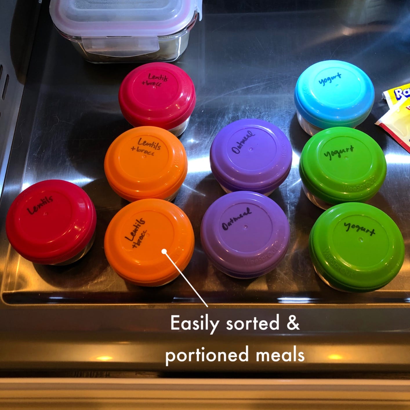 WeeSprout Leakproof Baby Food Storage - 12 Set, Small Plastic Containers with Lids, Lock in Freshness, Nutrients & Flavor, Freezer & Dishwasher Friendly, 4oz Snack Containers (Variety Matte) customer photo 2