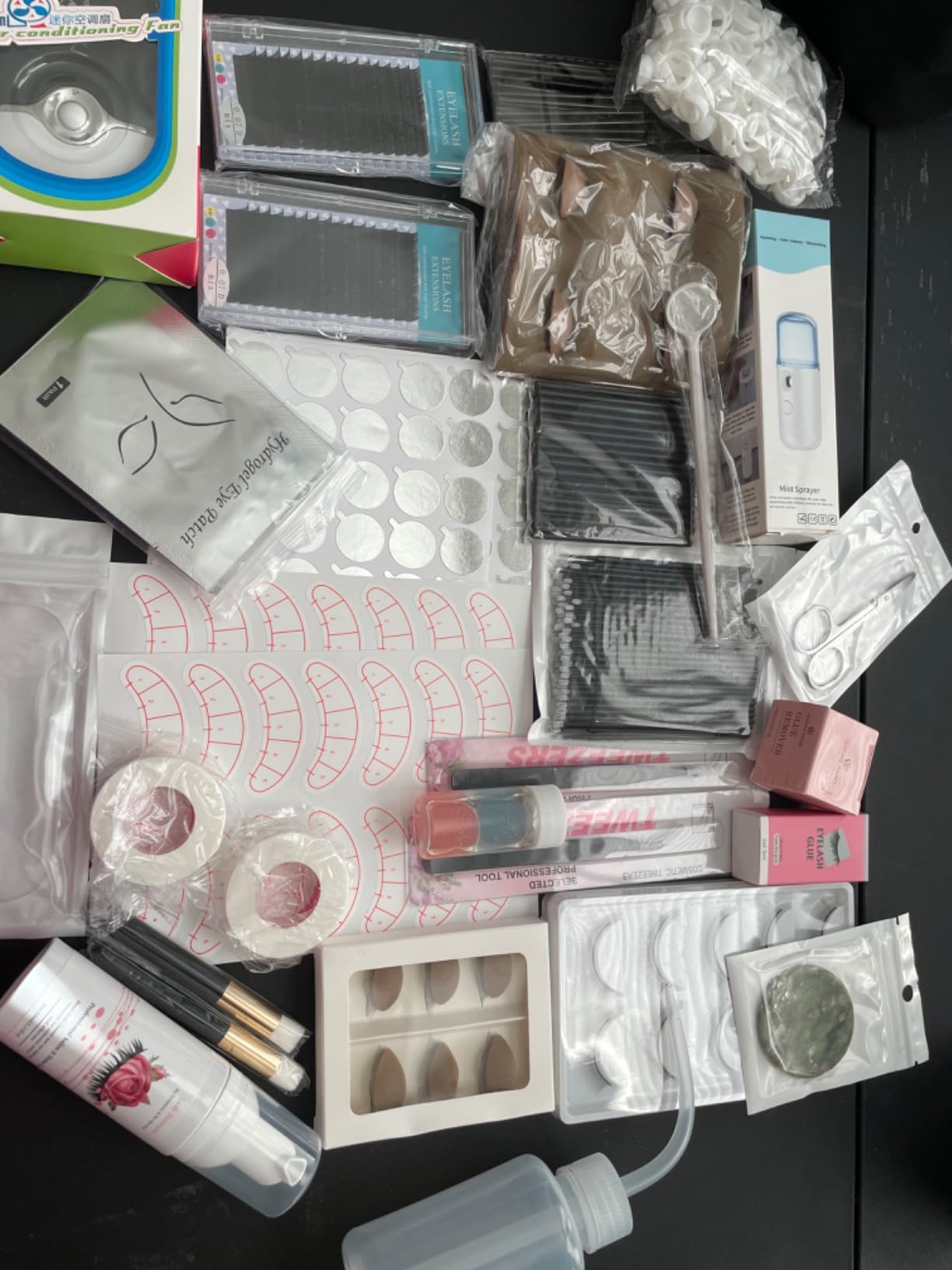 QUKLOGEN Lash Extension Kit Professional USB Eyelash Fan Individual customer photo 2