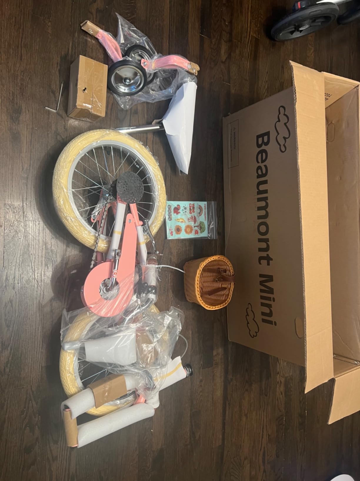 Retrospec Beaumont Mini 16in Kids Bike with Training Wheels & Basket - Beginner Bicycle for 4-6 Year Olds, Low-Profile Frame, V-Brakes & Safety Bell customer photo 1