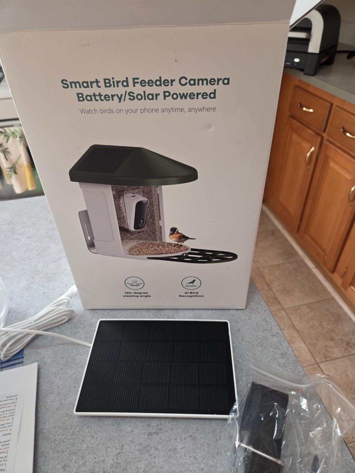 HARYMOR Smart Bird Feeder with Camera - AI Identify Birds Species, Solar Powered Bird House with Cam, 2L Large Capacity, 2K HD Video Live Stream customer photo 1