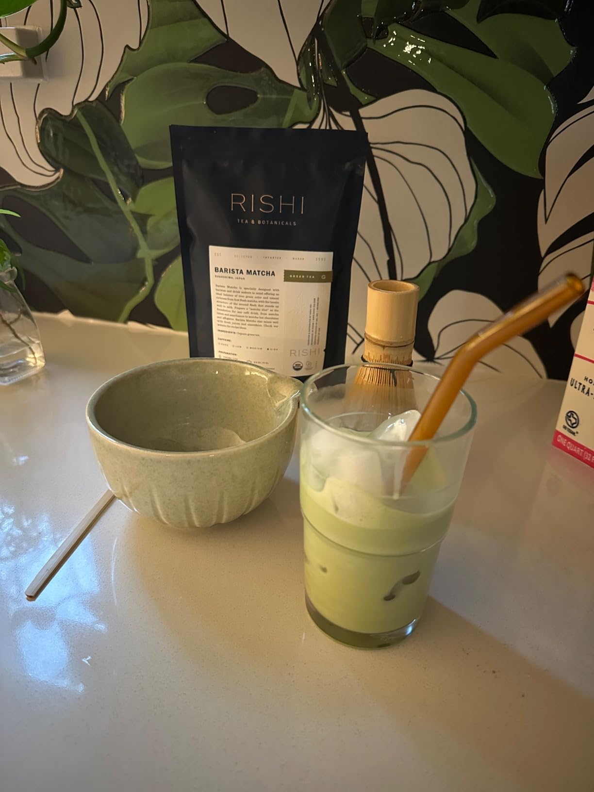TANG PIN Matcha Set - Match Bowl and Whisk, 15 OZ Matcha Whisk Set | Matcha Scoop | Matcha Whisk Stand (Chasen Holder) - 5pc Perfect Matcha Kit for Matcha Tea Ceremony (Mottled Green) customer photo 1