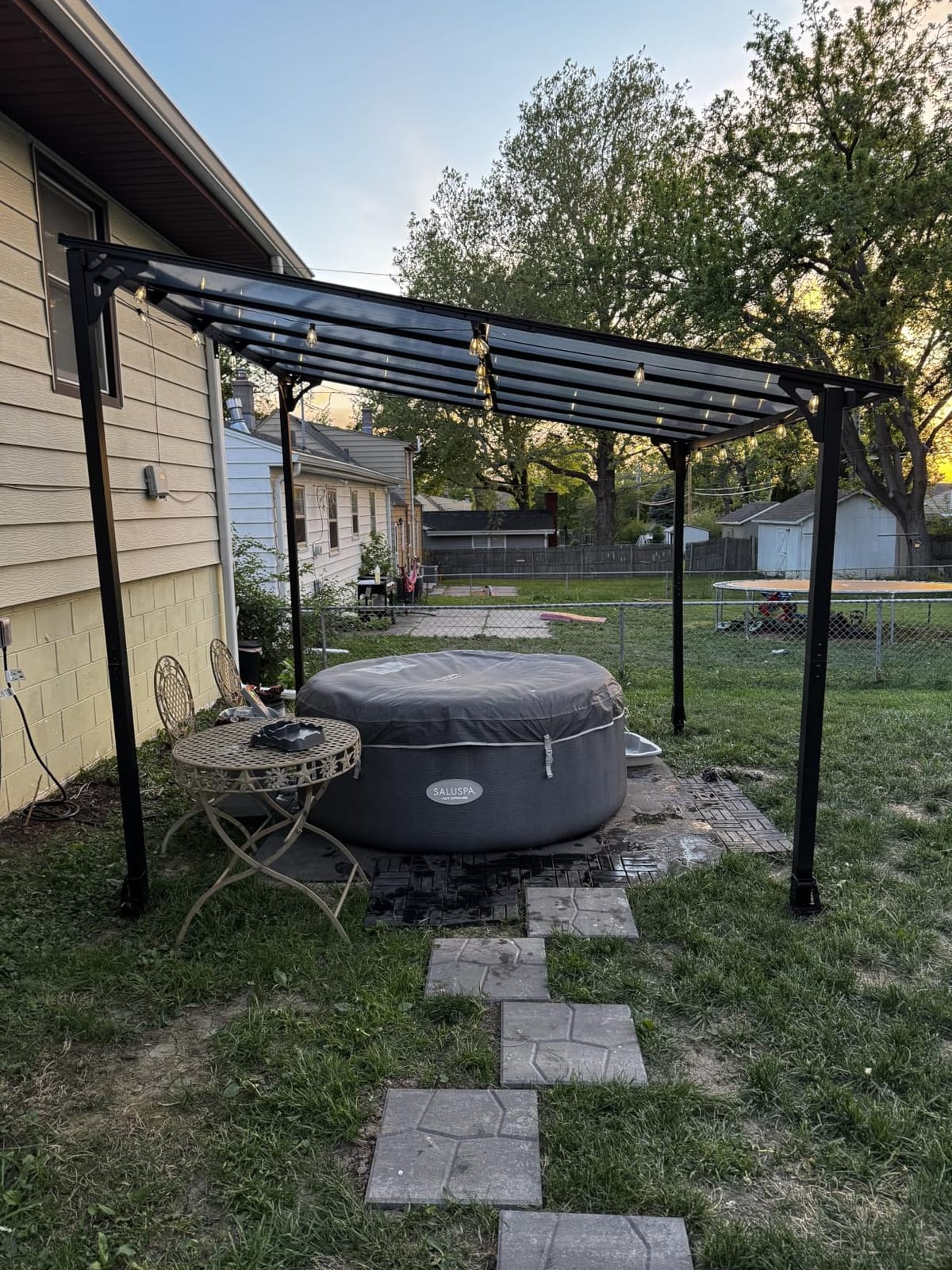 addlon 52(48+4) Ft Solar String Lights Waterproof, Remote Dimmable 16+1 LED | Patio Lights Solar Powered with USB Port, Shatterproof Bulbs, 3 Light Modes, Timable Solar Light for Camping Backyard Garden customer photo 2