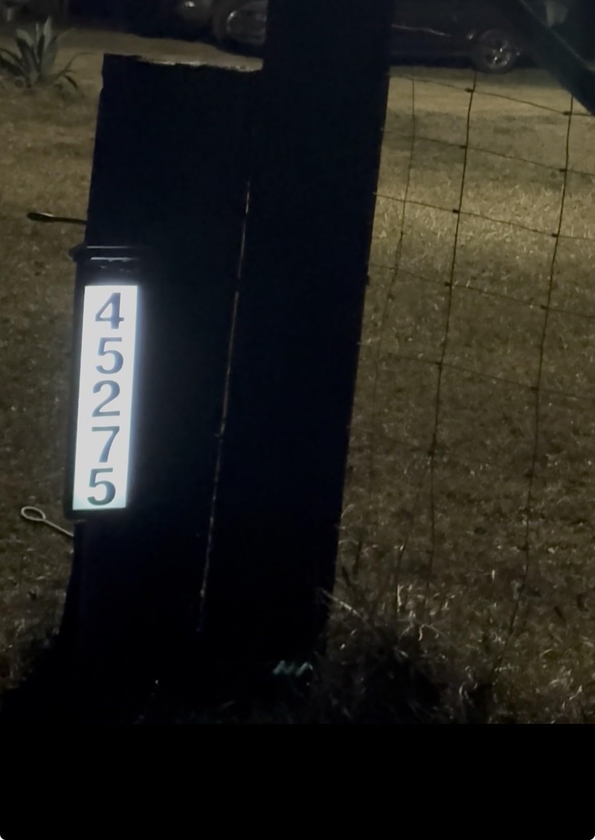 Solar Lighted Illuminated Address Sign, House Numbers for Outside Yard Home | LED Numbers Plaque Outdoor Waterproof Aluminum, Black customer photo 2
