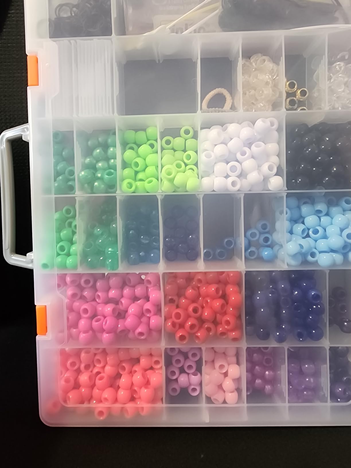 Large 48 Grids Clear Plastic Organizer Box with Adjustable Dividers customer photo 1