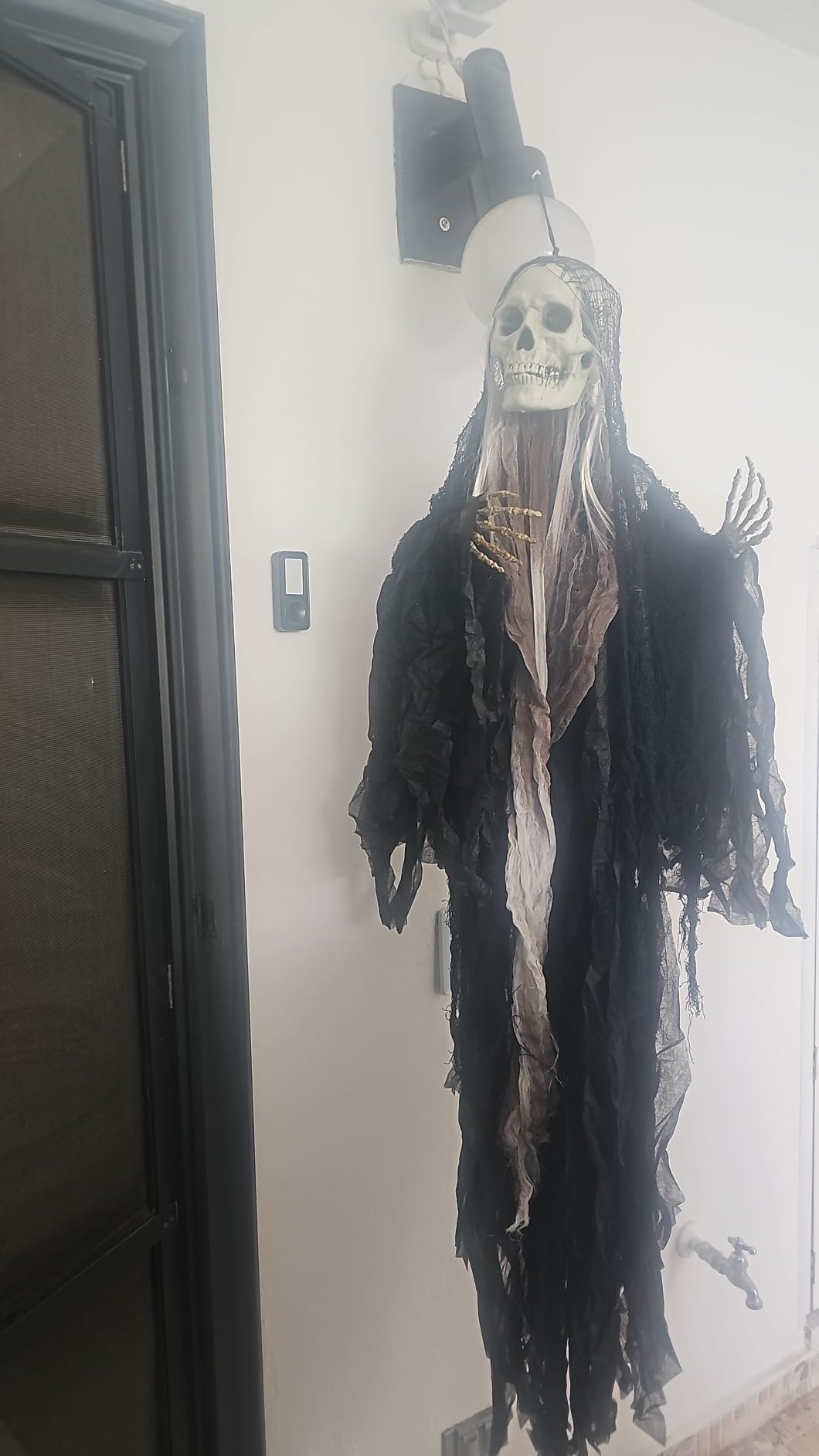 JOYIN 3 Pcs Hanging Halloween Skeleton Ghosts Decorations Outdoor, Grim Reapers for Best Halloween Outdoor Decorations, Haunted House Prop, Party Supplies customer photo 1