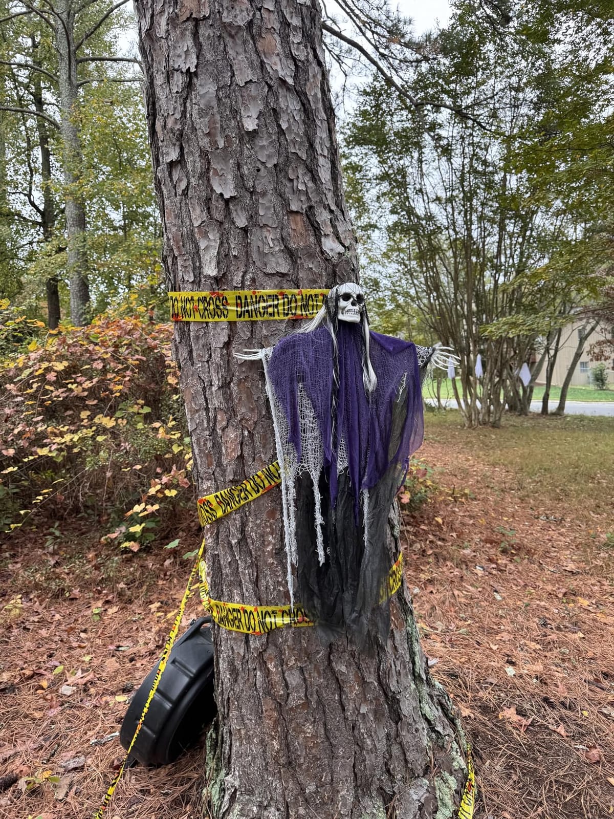 JOYIN 3 Pcs Hanging Halloween Skeleton Ghosts Decorations Outdoor, Grim Reapers for Best Halloween Outdoor Decorations, Haunted House Prop, Party Supplies customer photo 2