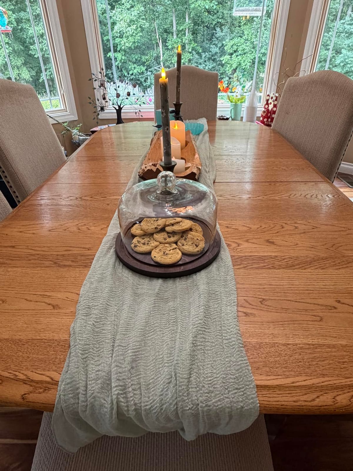 Keketoarrange Fall Thanksgiving Table Runner Terracotta Decorations 120 Inch 10 FT Rustic Burnt Orange Sheer Cheese Cloth for Baby Bridal Shower Friendsgiving Party Centerpiece Gauze Decor for Home customer photo 2