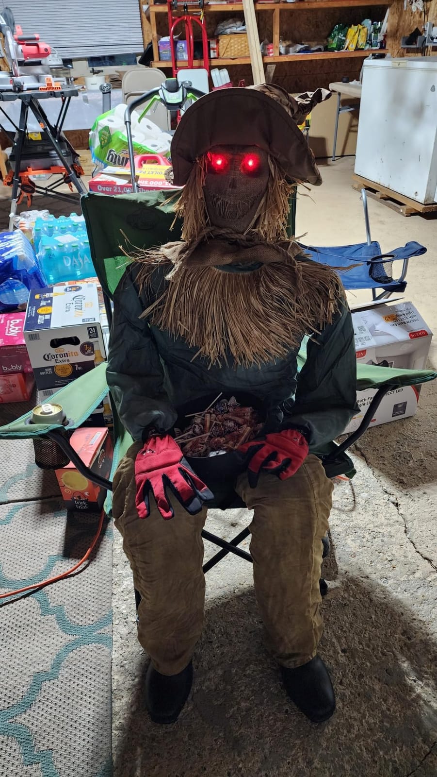 Spirit Halloween 4 Ft 6 In Scary Sitting Scarecrow Animatronic, Multicolor customer photo 2