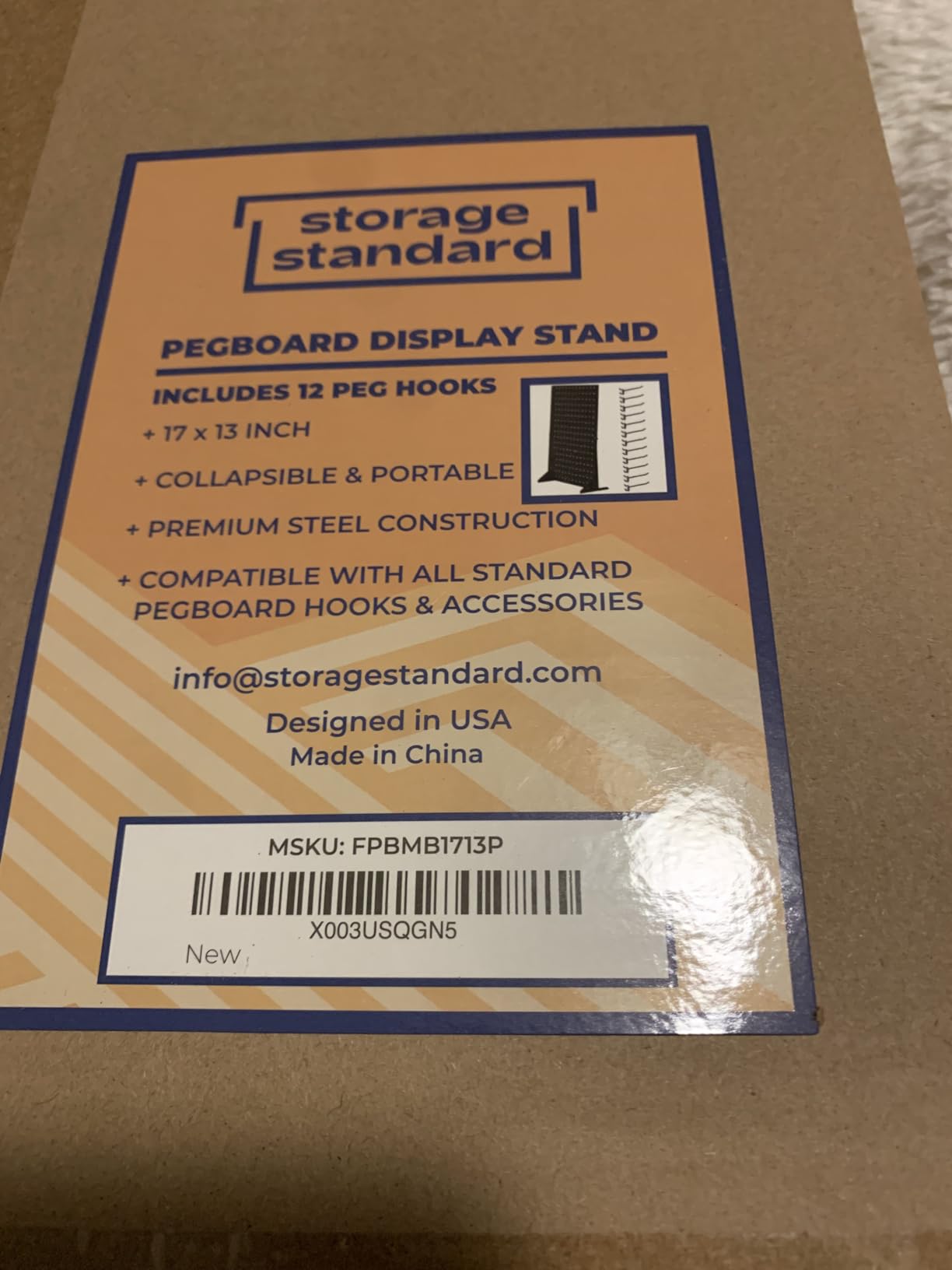 Pegboard Display Stand With 12 Peg Hooks for Retail Craft Shows & Fairs - Metal Product Merchandise Display Rack for Selling Accessories, Display Stands for Boutique, Stores, Vendors & Events customer photo 2