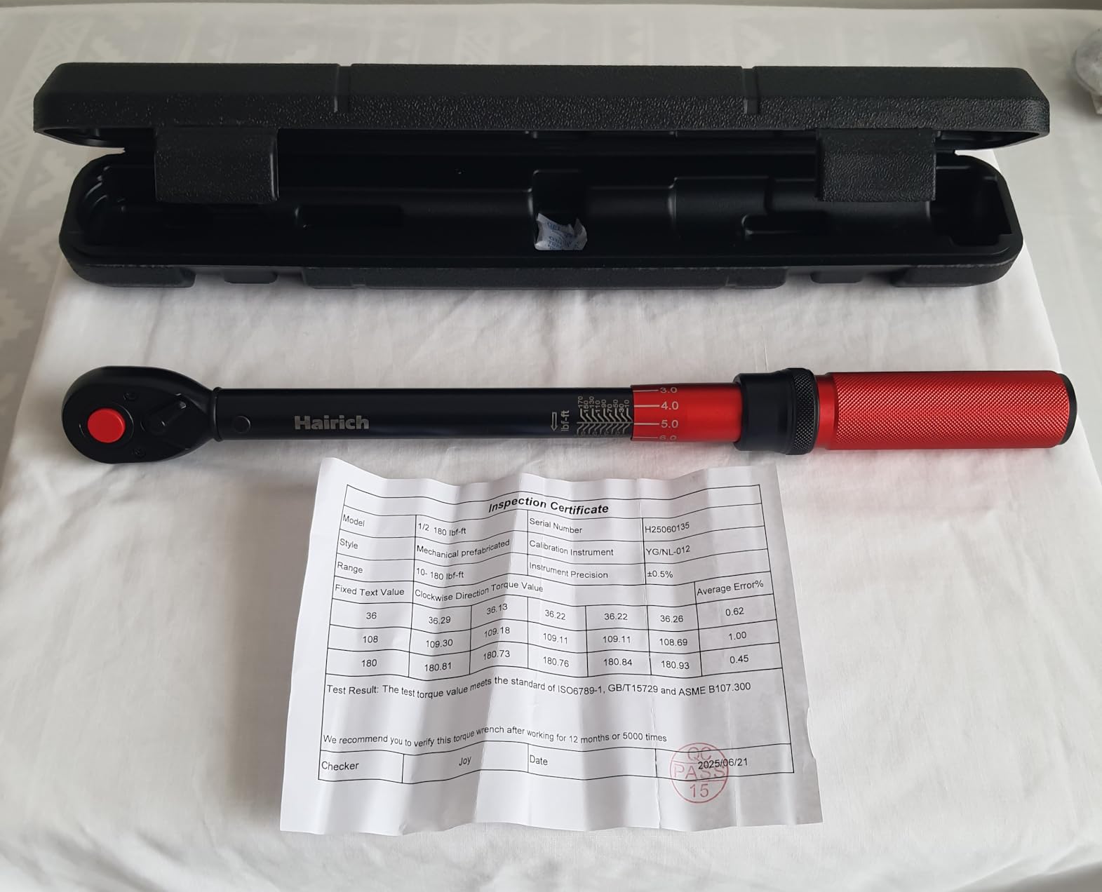 Hairich Torque Wrench 1/2, 10-170ft.lb/13.6-230Nm, +/-3% HIGH PRECISION | 1/2 Inch Drive Click Torque Wrench, Dual-direction Torque Wrenches 72-tooth with Dual Range Scales, High Precision For Car customer photo 1