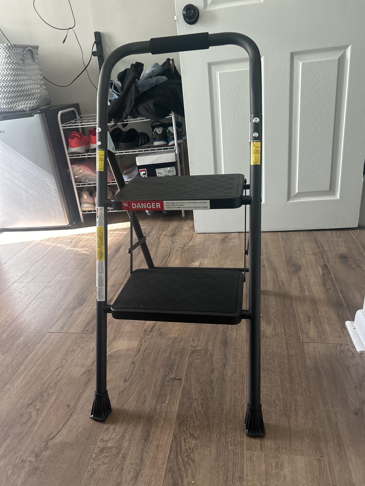 HBTower 2 Step Ladder, Step Stool for Adults | 2 Step Ladder Folding Step Stool with Wide Pedal Ergonomic Design customer photo 2