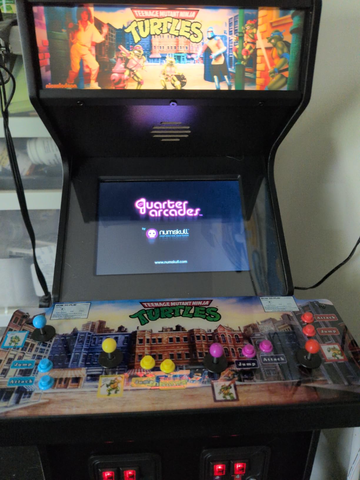 Numskull Quarter Arcades Teenage Mutant Ninja Turtles 1/4 Scale Mini Arcade | Authentic wooden cabinet, Original ROM, Rechargeable battery, 3W speakers customer photo 1
