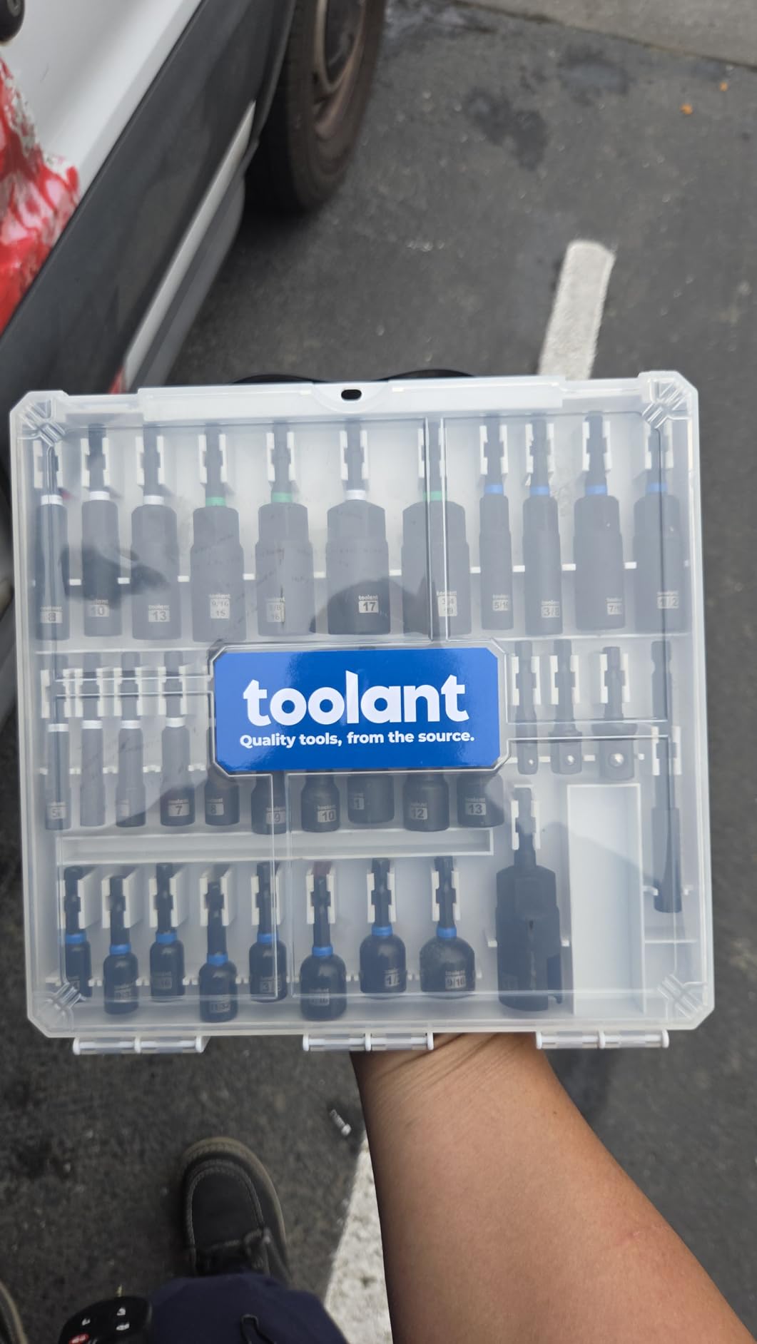 toolant Magnetic Nut Driver Set, 34-Piece | Deep nut drivers, impact socket adapters, wing nut driver, magnetic retention, organized storage case customer photo 2