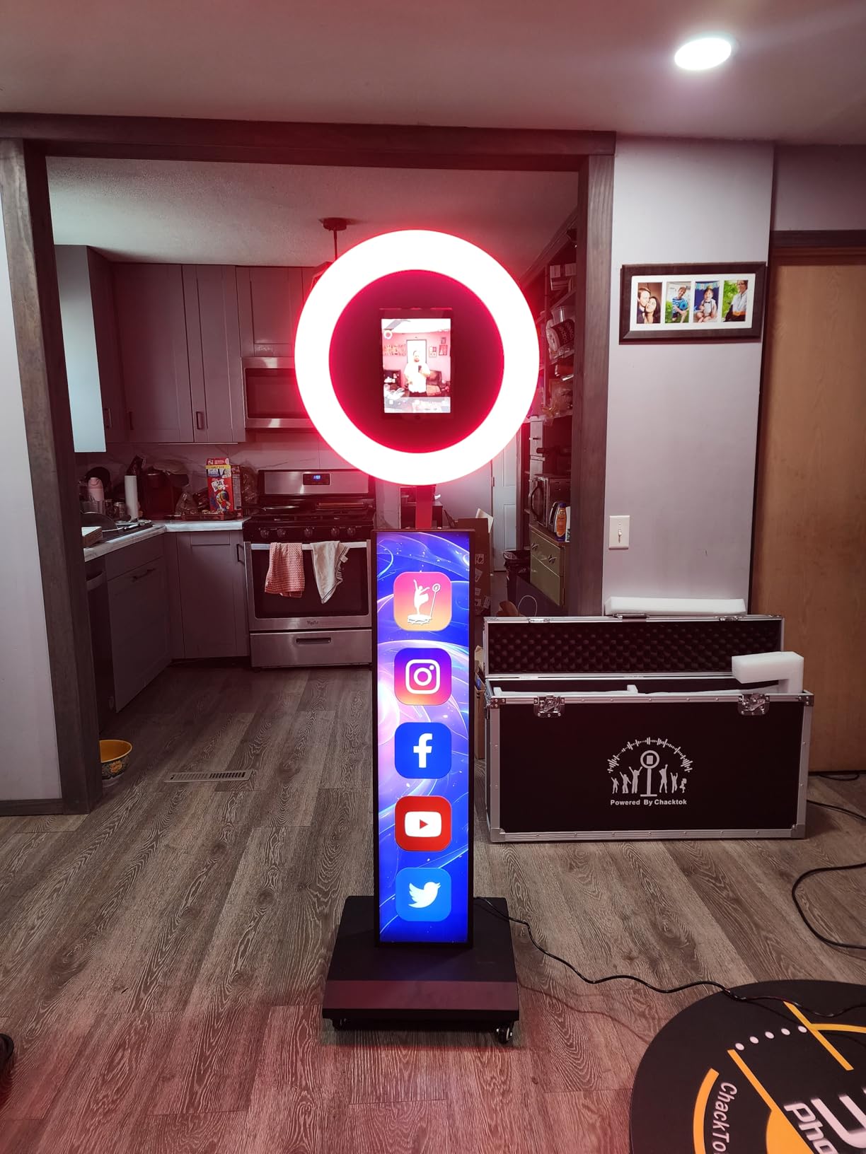 Portable Photo Booth Machine Compatible with Any Ipad,Black：Flight Case | RGB Ring Lights,Music Sync,Free Custom Logo,2 Months ChackTok VIP customer photo 1