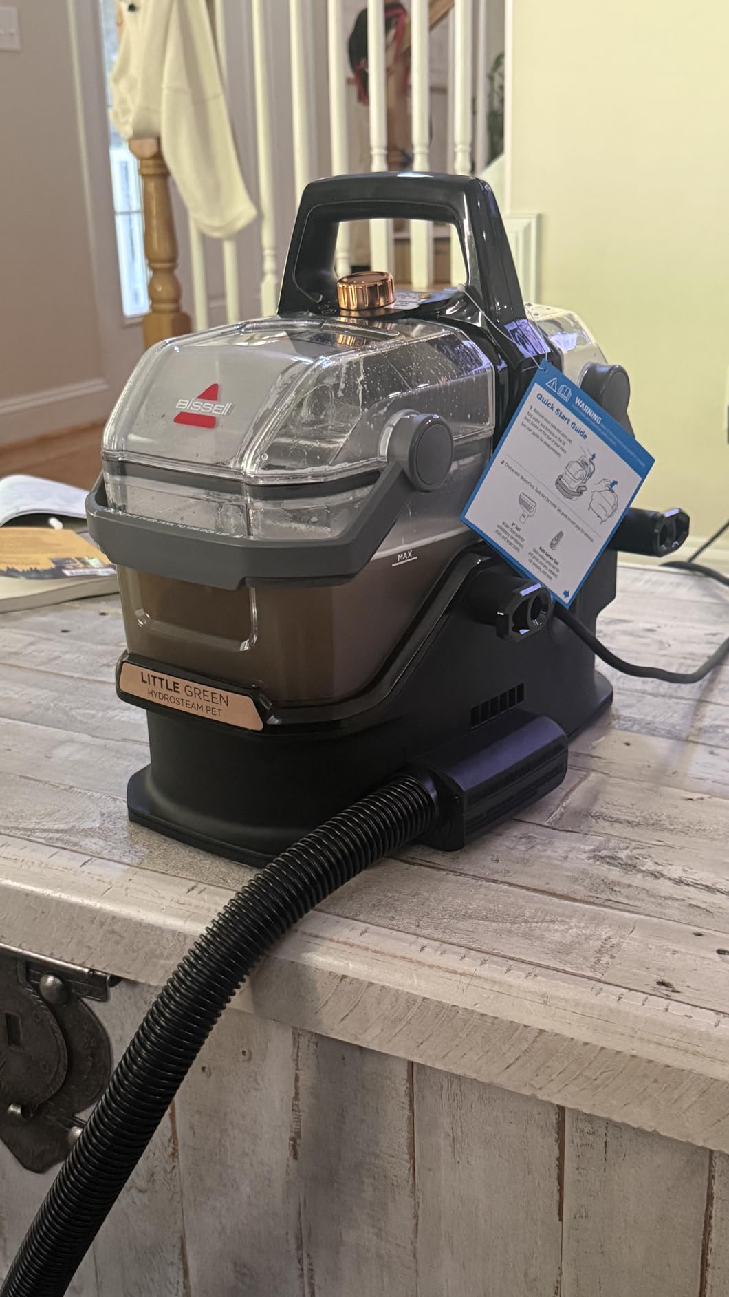 BISSELL Little Green HydroSteam Portable Carpet Cleaner, 3618 | HydroSteam technology combines hot water and steam; multi-purpose upholstery & car/auto detailing customer photo 1