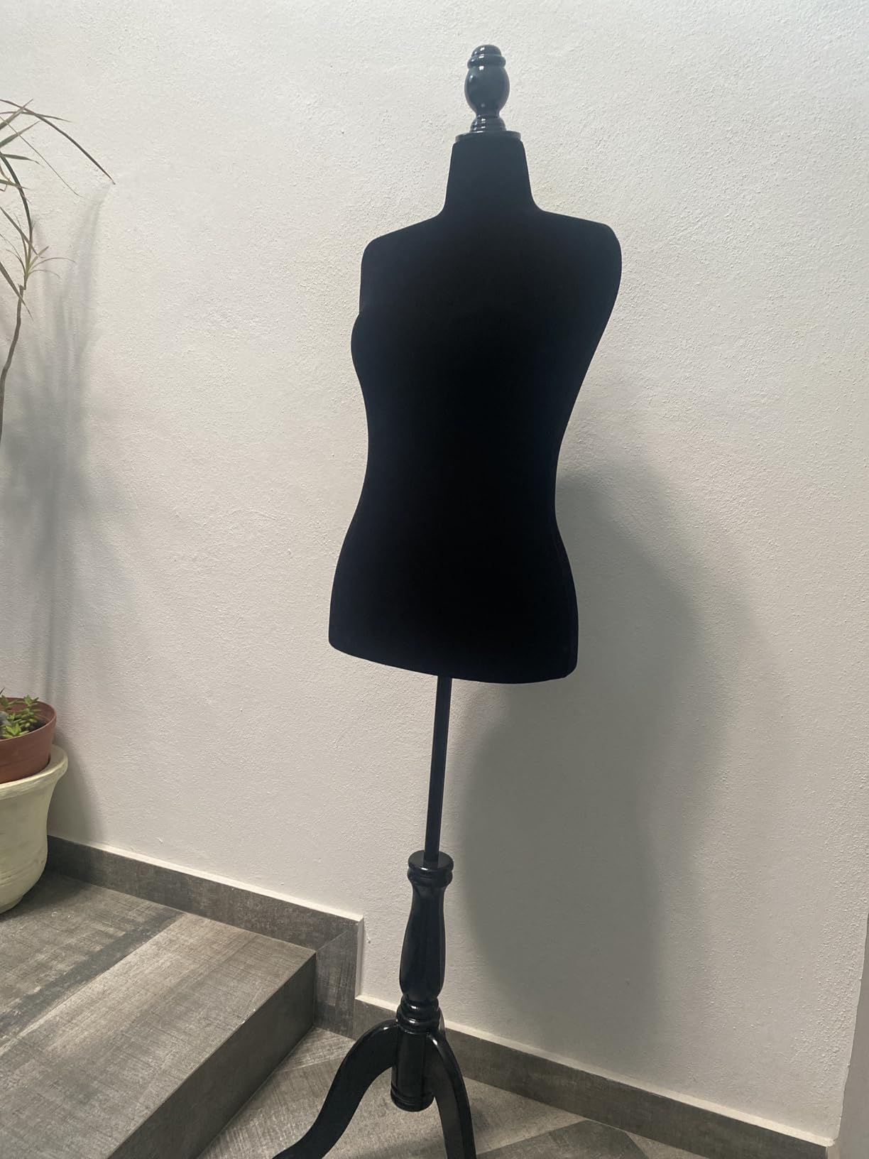 Bonnlo Female Dress Form Size 10-12, Adjustable Height Torso Body with Upgraded Tripod Stand, Medium Size Mannequin for Sewing and Display (10-12, Cream1) customer photo 1