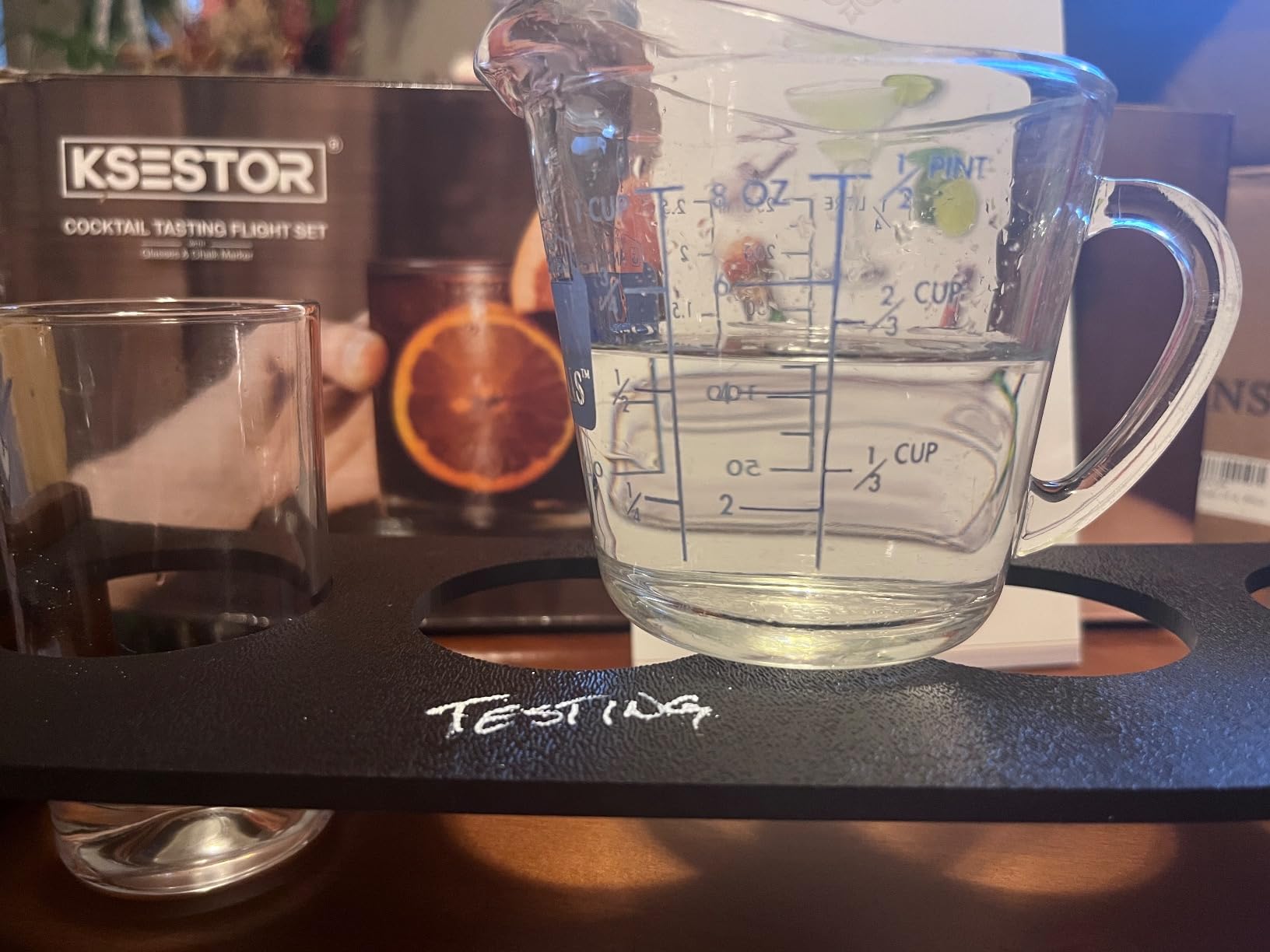 Ksestor Flight Board with 4 Glasses - Mimosa and Tasting Server customer photo 1