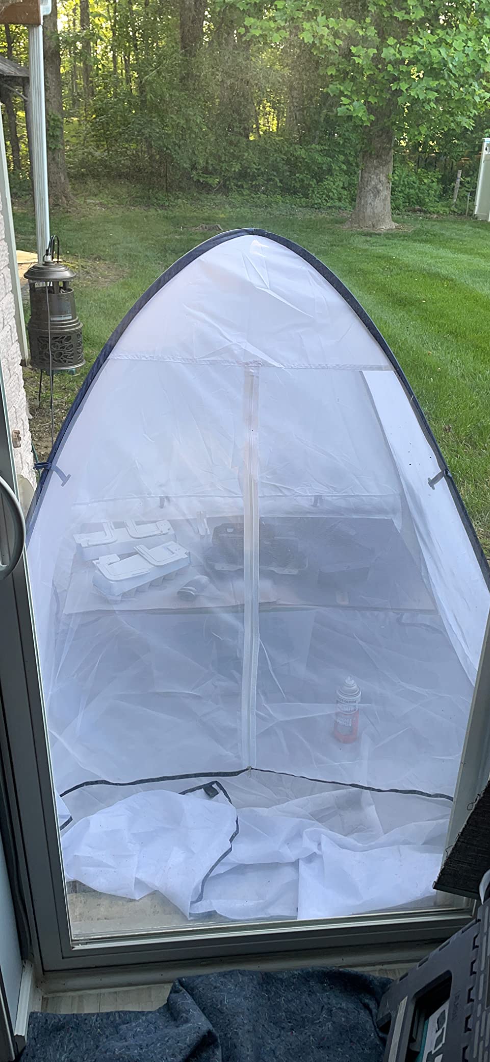 7x4x4ft Portable Spray Paint Booth Tent, Paint Tent with Built-in Floor | Foldable Design, Ideal Spray Paint Shelter for Furniture, Cabinets, Crafts & DIY Projects with Spray Guns or Aerosol Cans customer photo 2