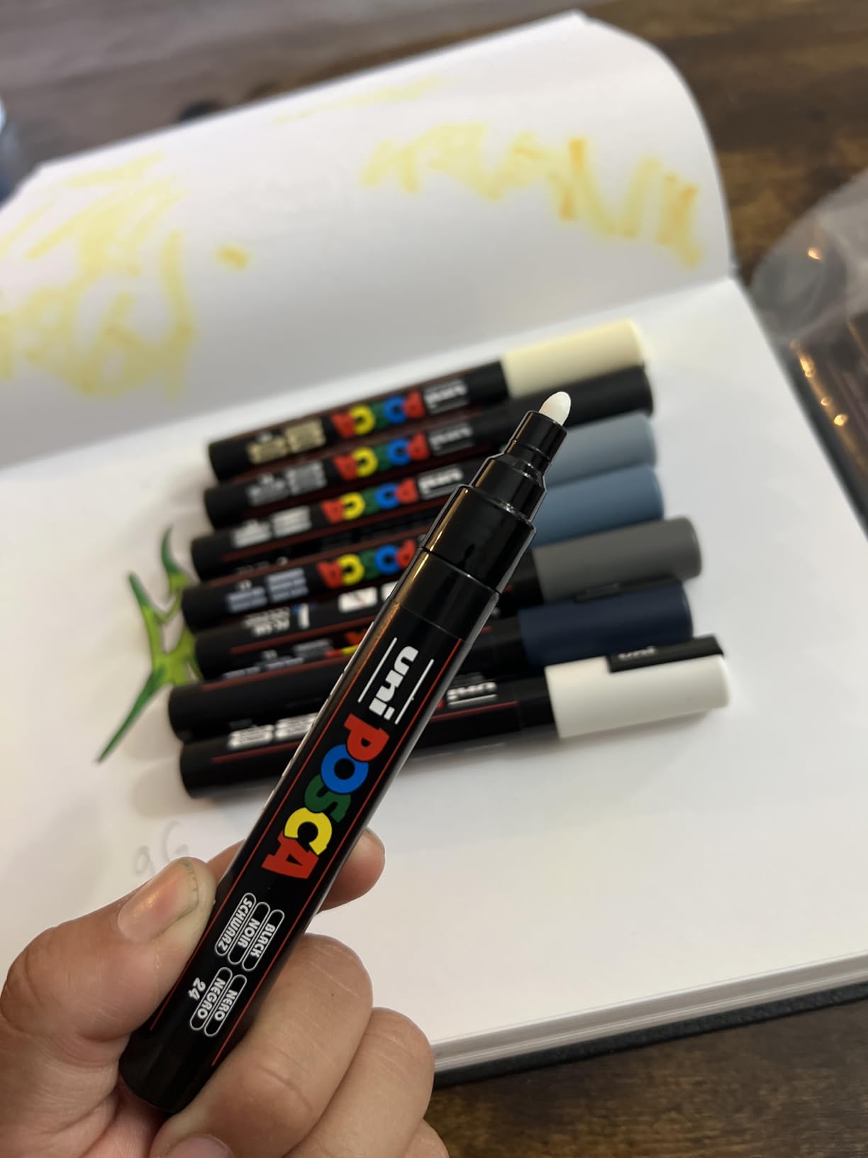 POSCA PC-5M Paint Markers, 8 Count Warm Tone Medium Reversible Tip Set | Tip size 1.8-2.5 mm, Water-Based Opaque Paint Pens for Rock Painting, Wood, Glass, Crafts & Art Projects customer photo 1