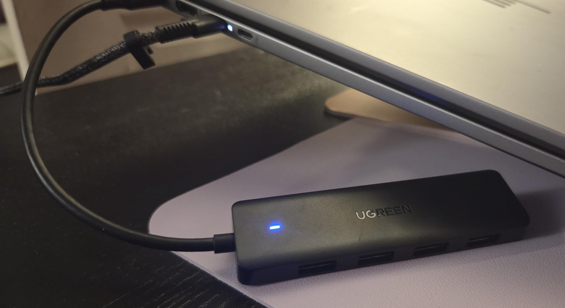 UGREEN USB 3.0 Hub, 4 Ports USB A Splitter Ultra-Slim USB Expander for Mouse, Keyboard, Flash Drive, U Disk, Printer Compatible with Laptop, Desktop PC, Xbox, PS5, and More 0.5FT customer photo 2