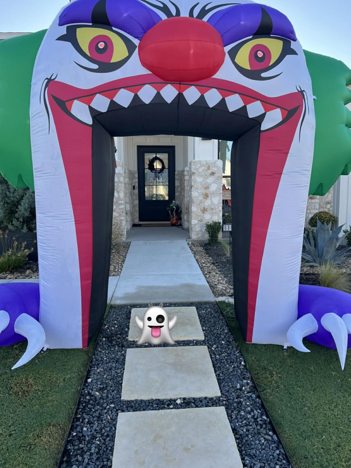 ZPISF Giant 10 FT Halloween Inflatables Clown Archway Outdoor Decorations, Scary Halloween Arch Blow Up Yard Decorations for Front Yard Lawn Garden Decor customer photo 2