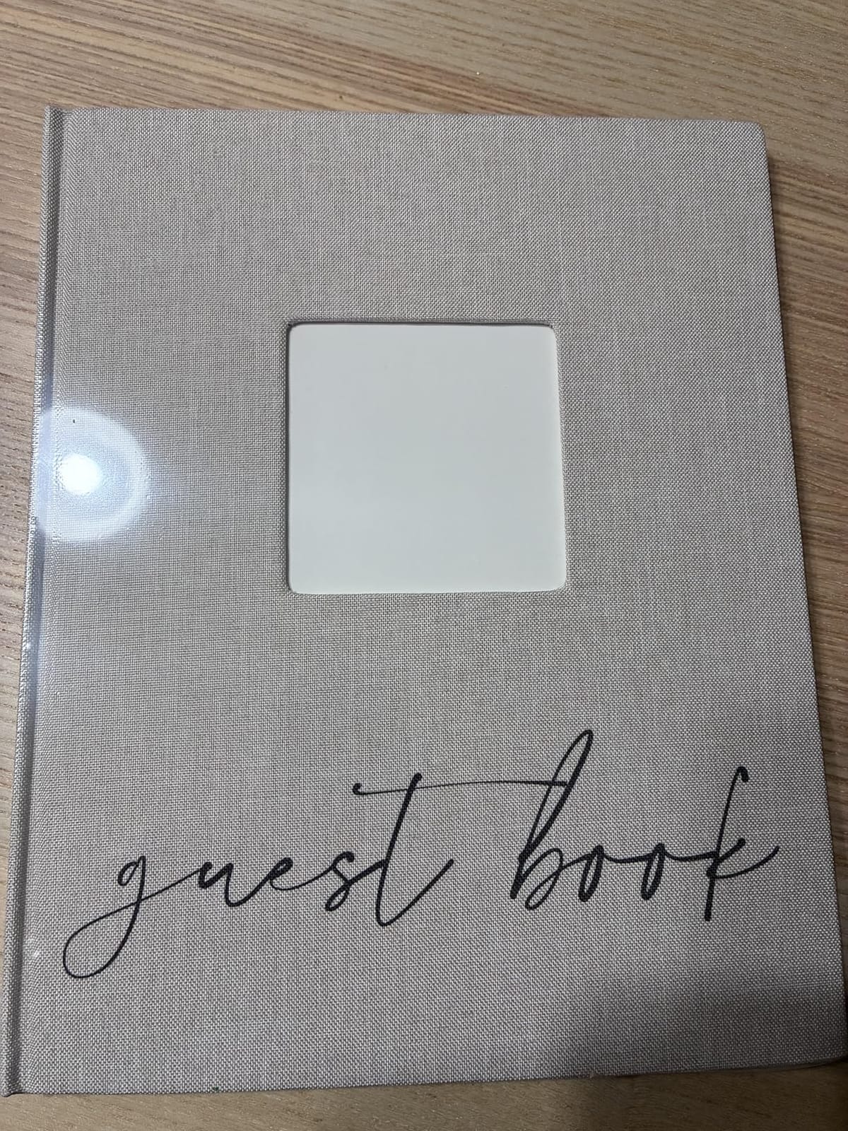 Polaroid Guest Book 10x8 Inch Hardcover 120 Pages Simple Style | Linen Cover, Lined Sheets, Alternative Guest Book, Baby Shower Party Birthday customer photo 2