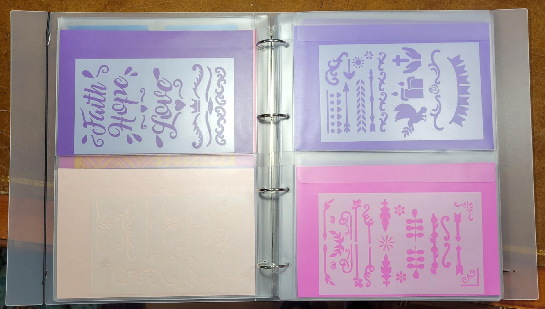 A4 Die Storage Book Binder,Die&Stamp Storage Folder,Page Protectors Pockets Inserts Organizer for Cutting Dies Stencil Album Stamp Crafts,1PCS Storage Book Cover&20PCS Inserts with 1/2/3/4 pockets customer photo 2