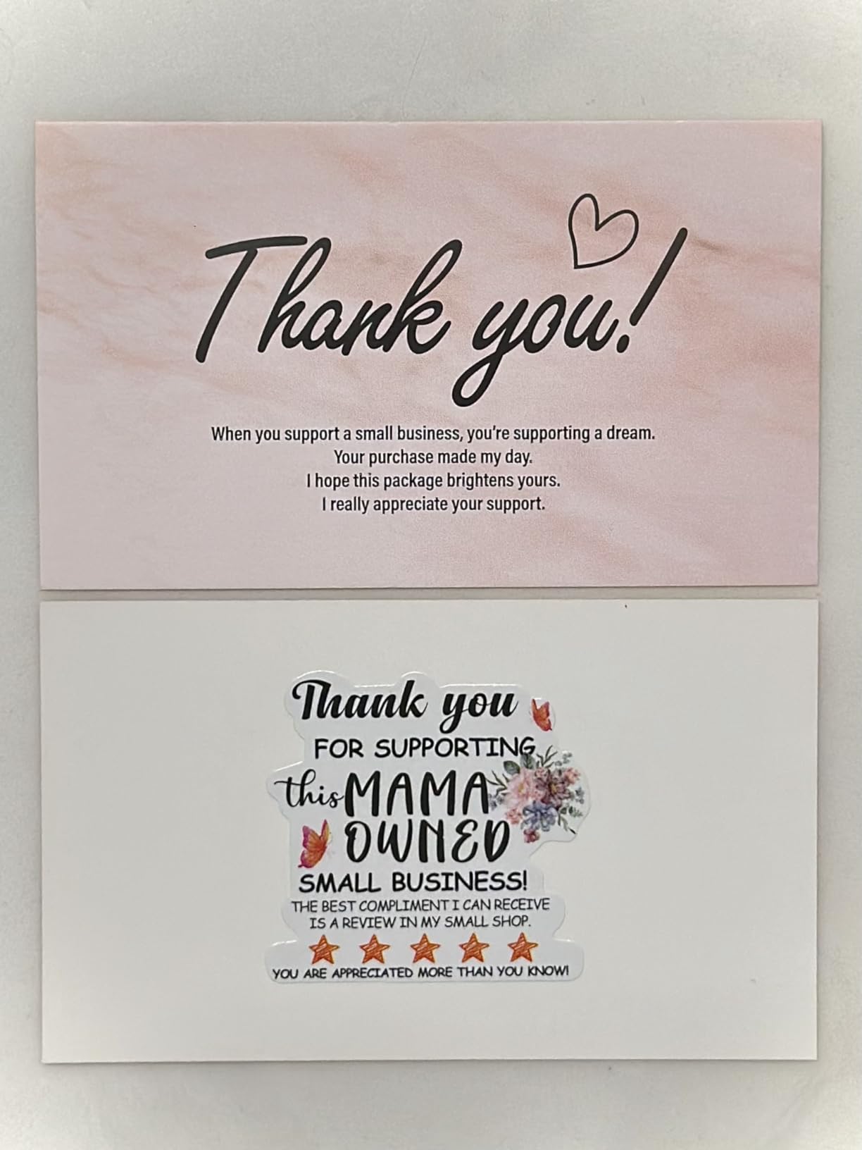 240-Count Thank You for Your Order Cards - Thank You For Supporting My Business Cards, 6 Styles - 2