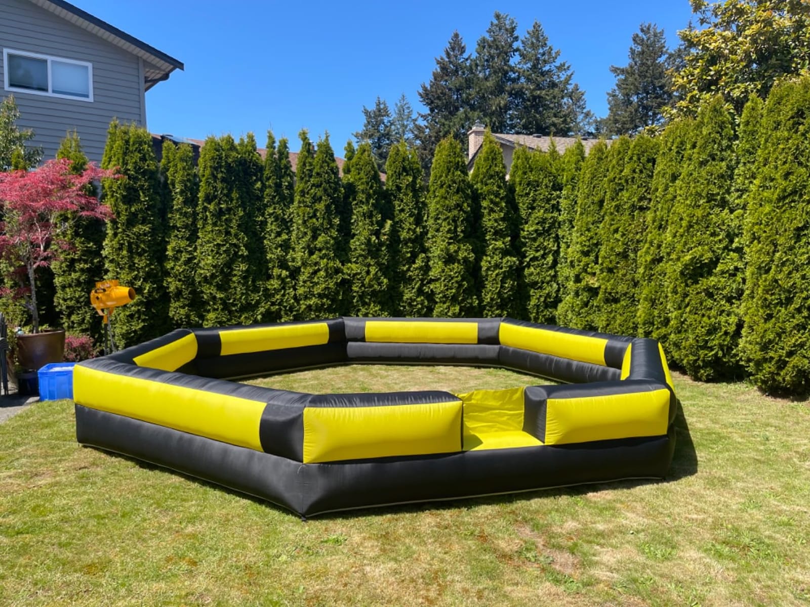 OZIS Gaga Ball Pit Inflatable 15FT with Built-in Blower, Portable Gaga Pit for Indoor Outdoor School Family Activities Easy to Setup customer photo 1