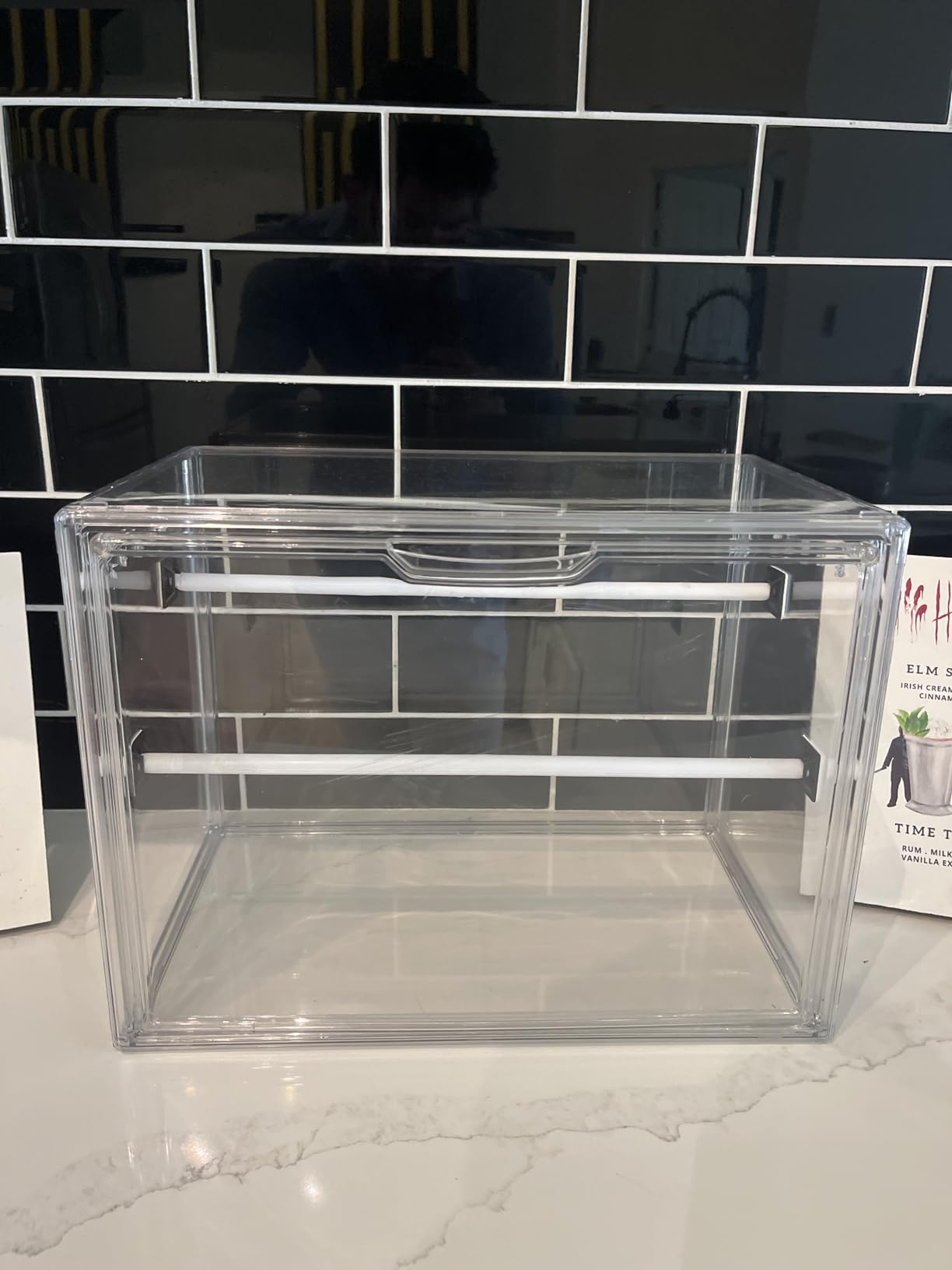 LXLXXL Clear Acrylic Display Case, Stackable Plastic Storage Bins, X-Large customer photo 2