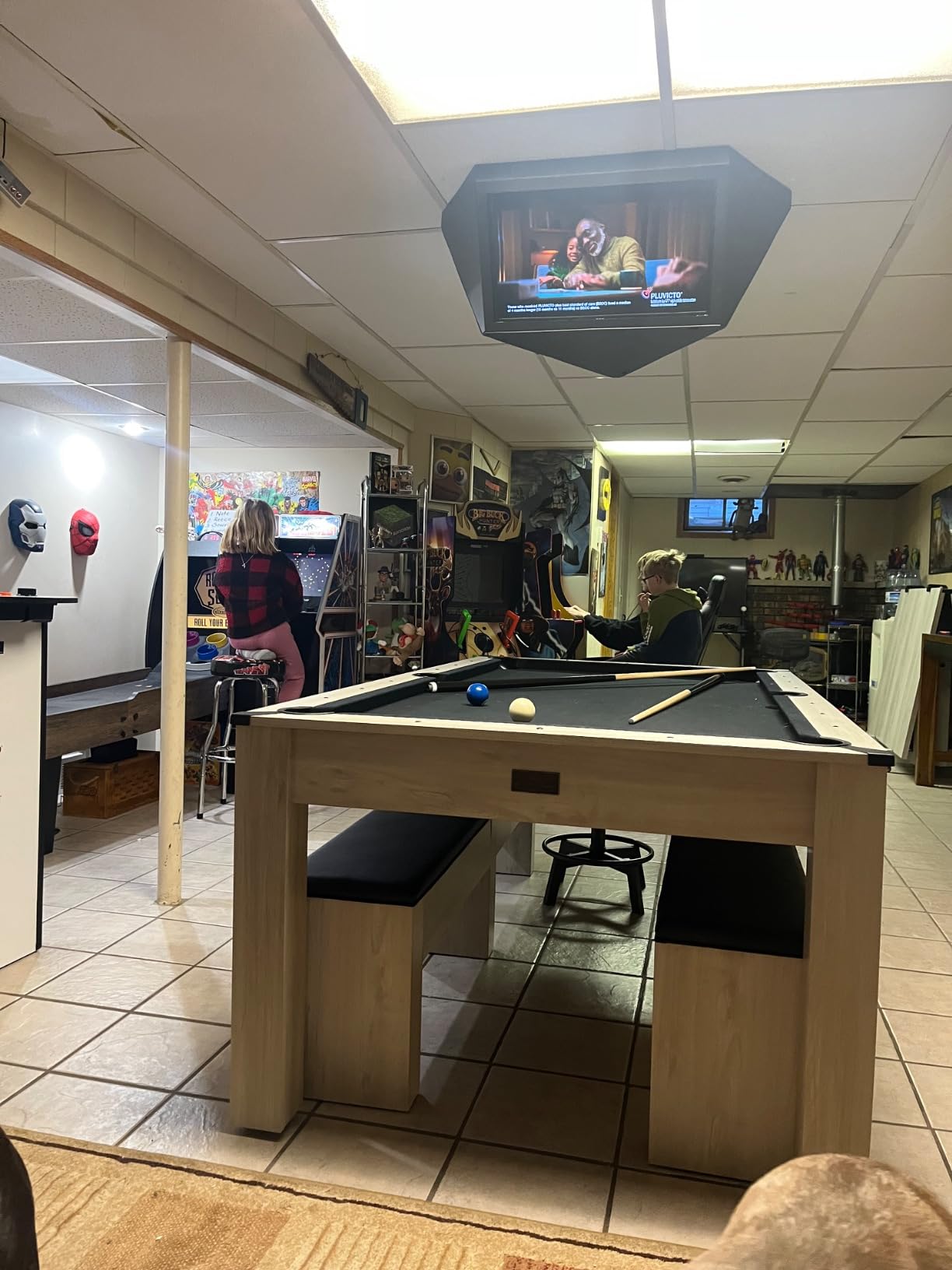 Barrington Billiards 7Ft. Combo Table 3-in-1 Pool Table, Dining & Ping Pong customer photo 1