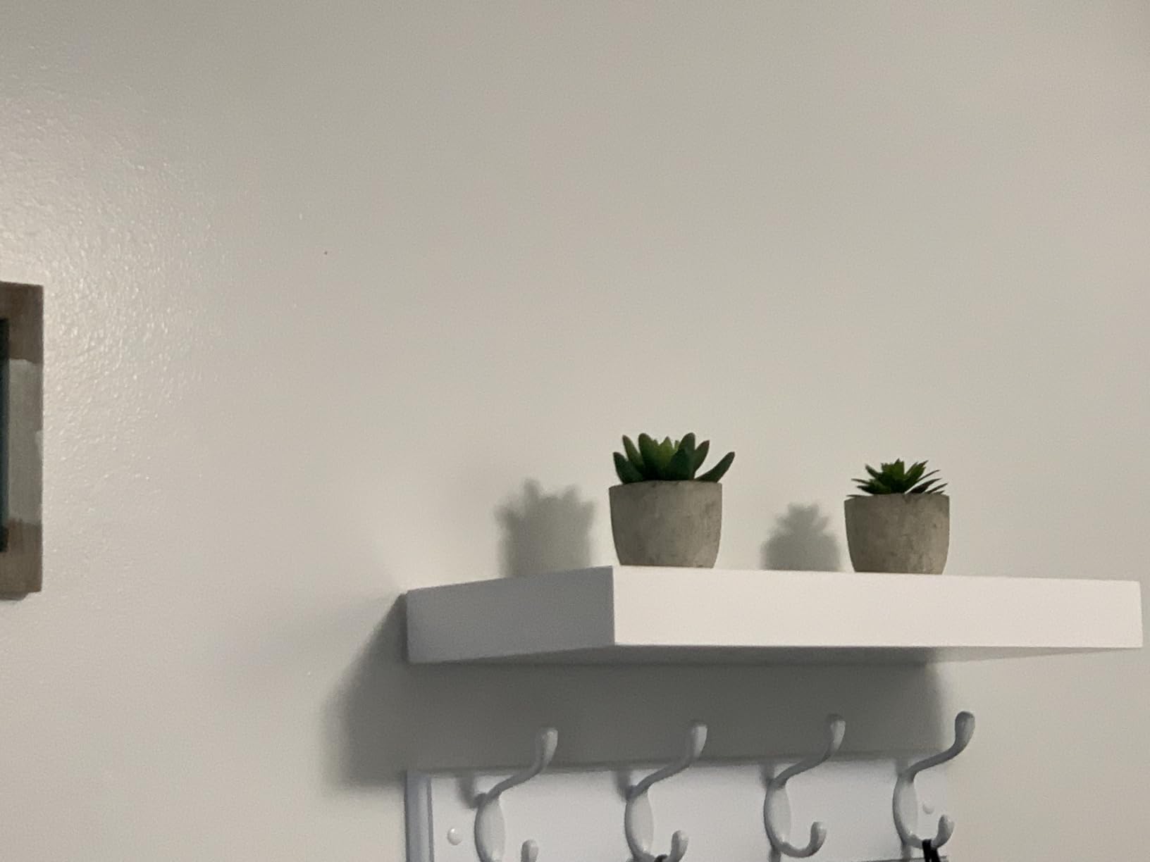 SONGMICS Wall-Mounted Coat Rack, Hook Rack, 8 Dual Metal Hooks, White | For Coats, Bags, Keys, in the Entryway, Bedroom, Living Room ULHR232W01 customer photo 1